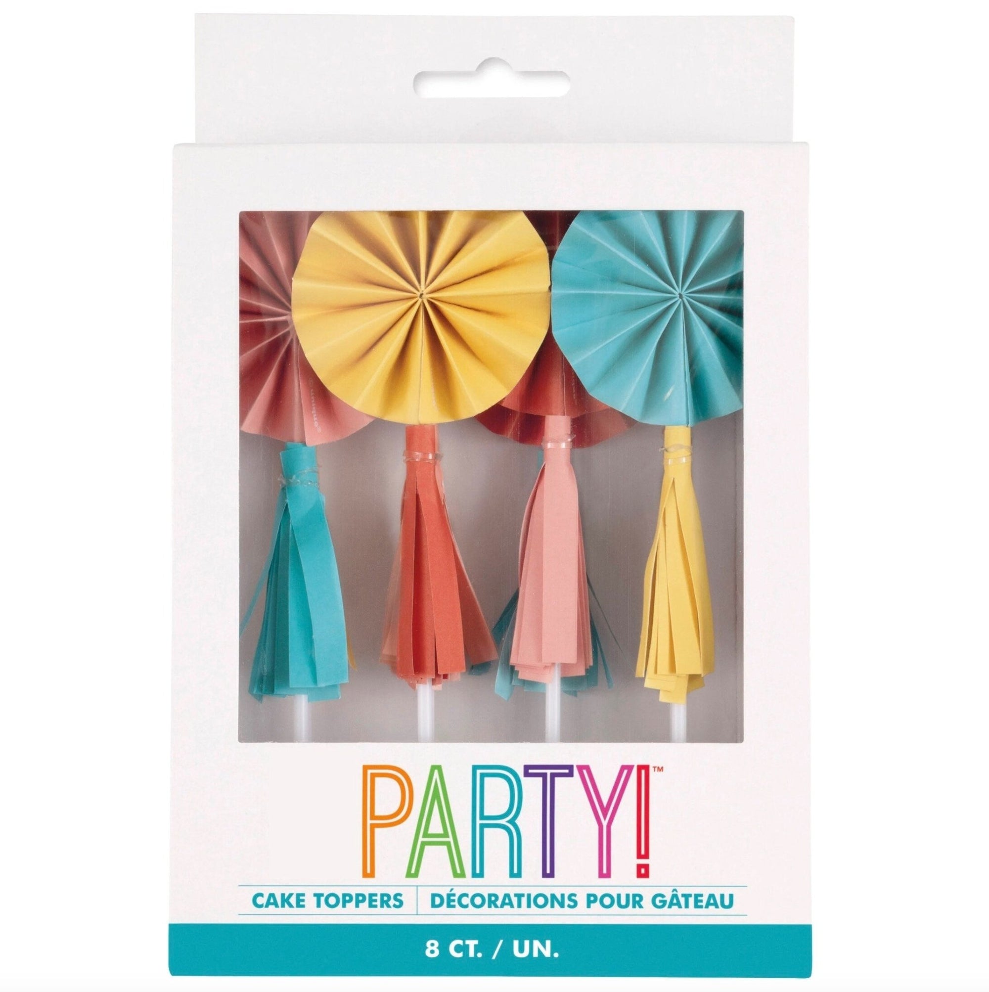 Groovy Colorful Cake Toppers 8ct - Stesha Party