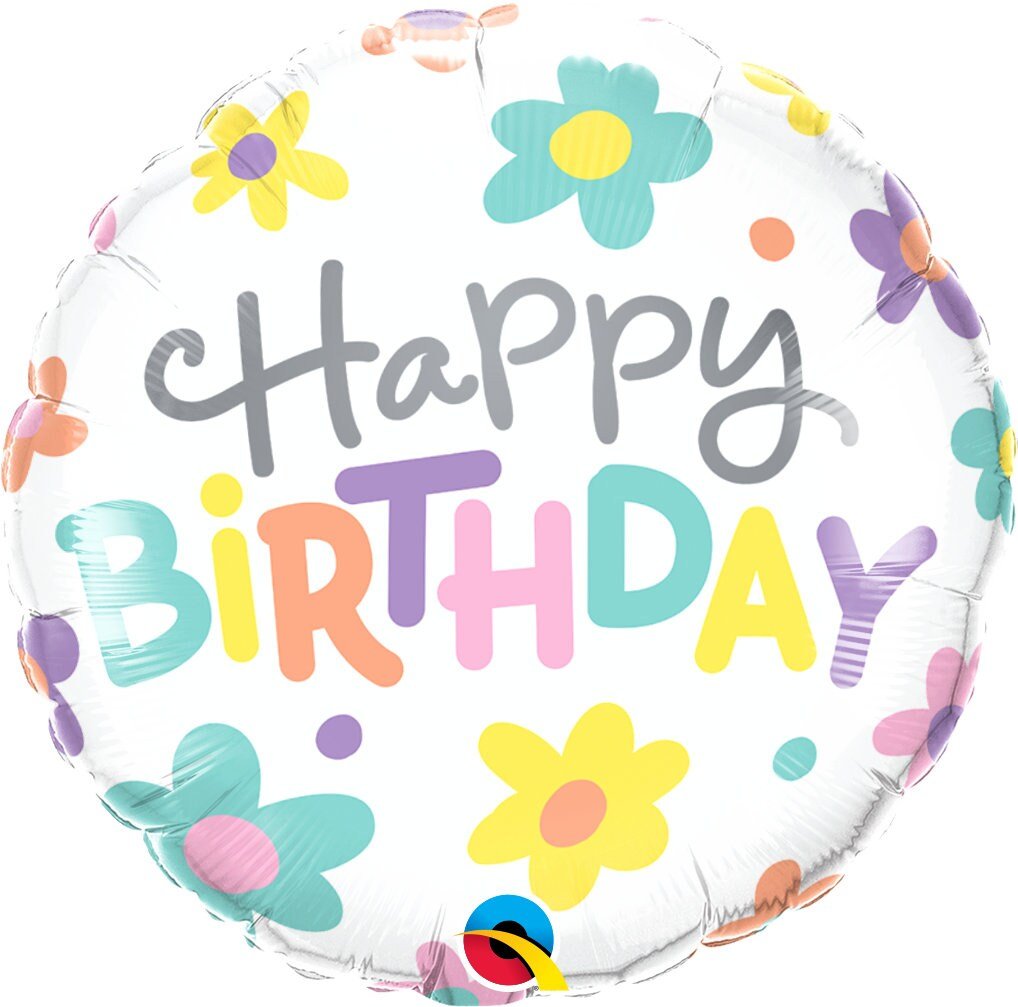 Groovy Happy Birthday Flower Balloon - Stesha Party