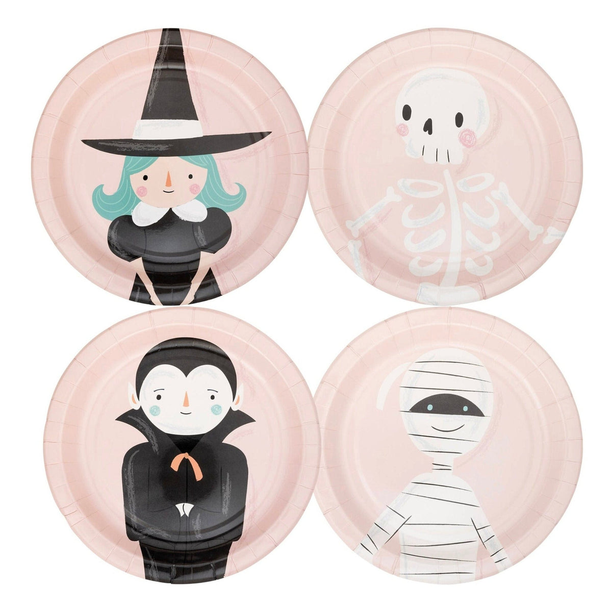 Halloween Character Plates - Stesha Party