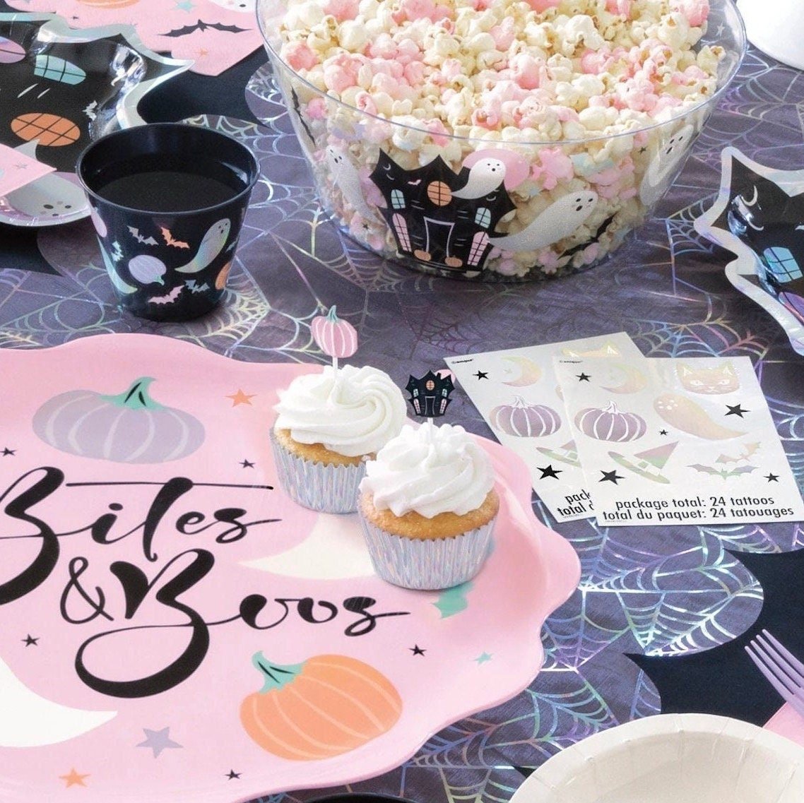 Halloween Cupcake Toppers &amp; Wrappers 12ct - Stesha Party