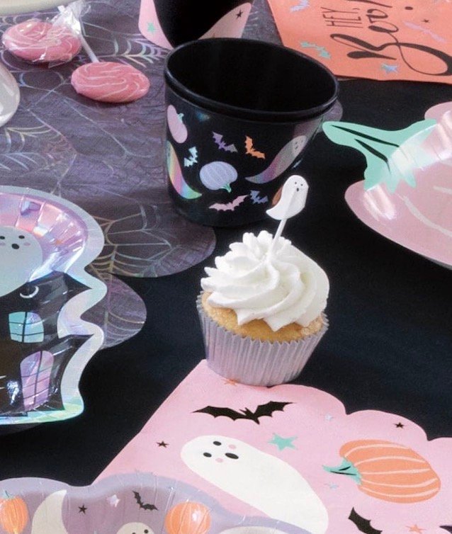 Halloween Cupcake Toppers & Wrappers 12ct - Stesha Party