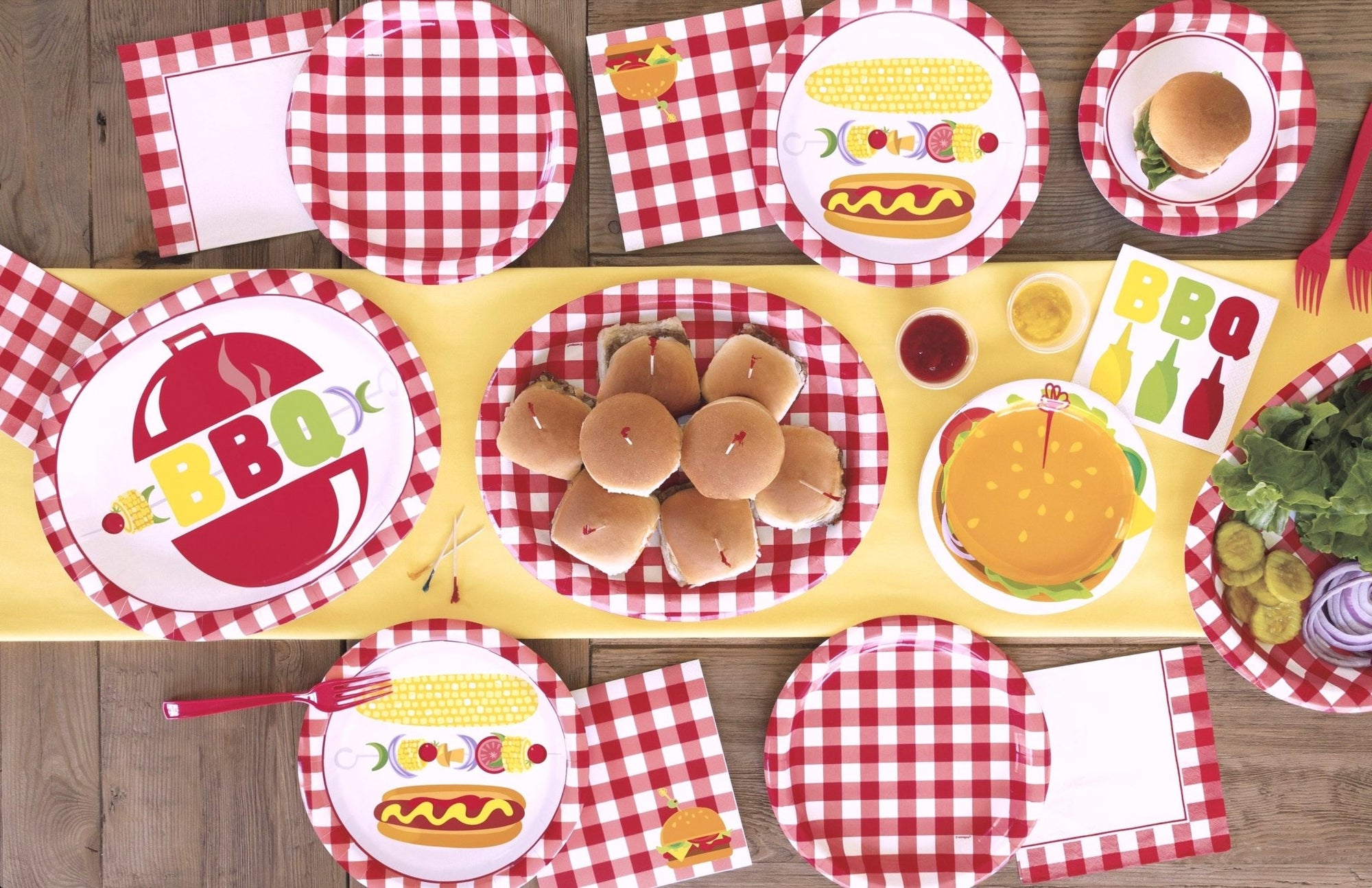 Hamburger Paper Plates 8ct - Stesha Party