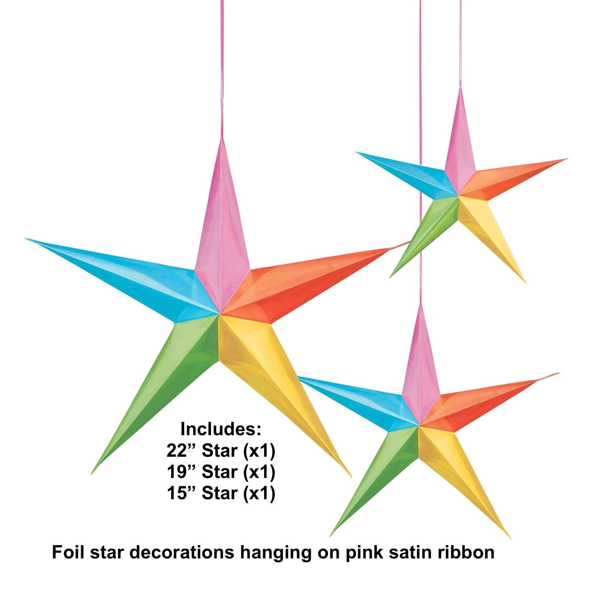 Hanging Star Decorations - Stesha Party