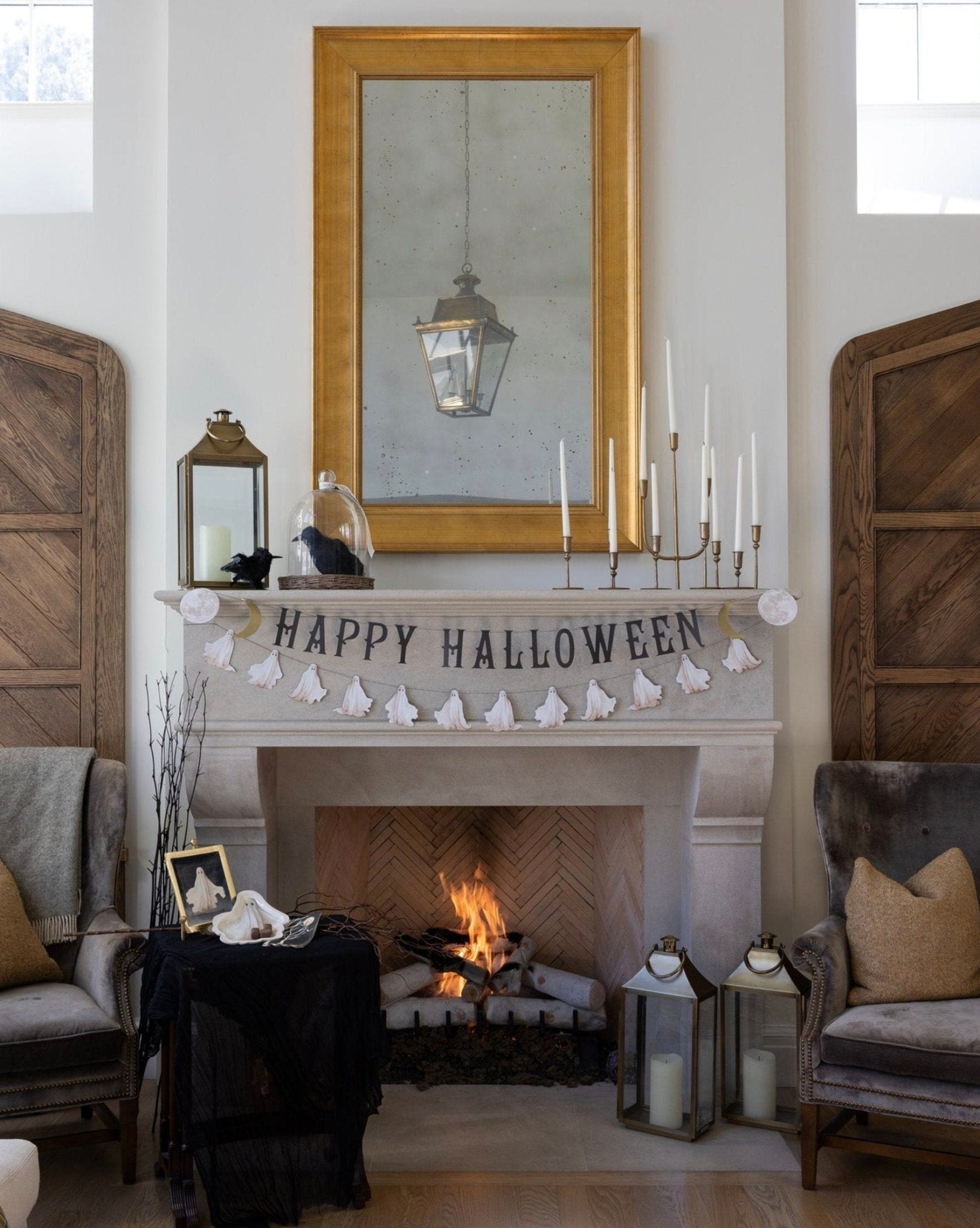 Happy Halloween Ghost Party Banner - Stesha Party