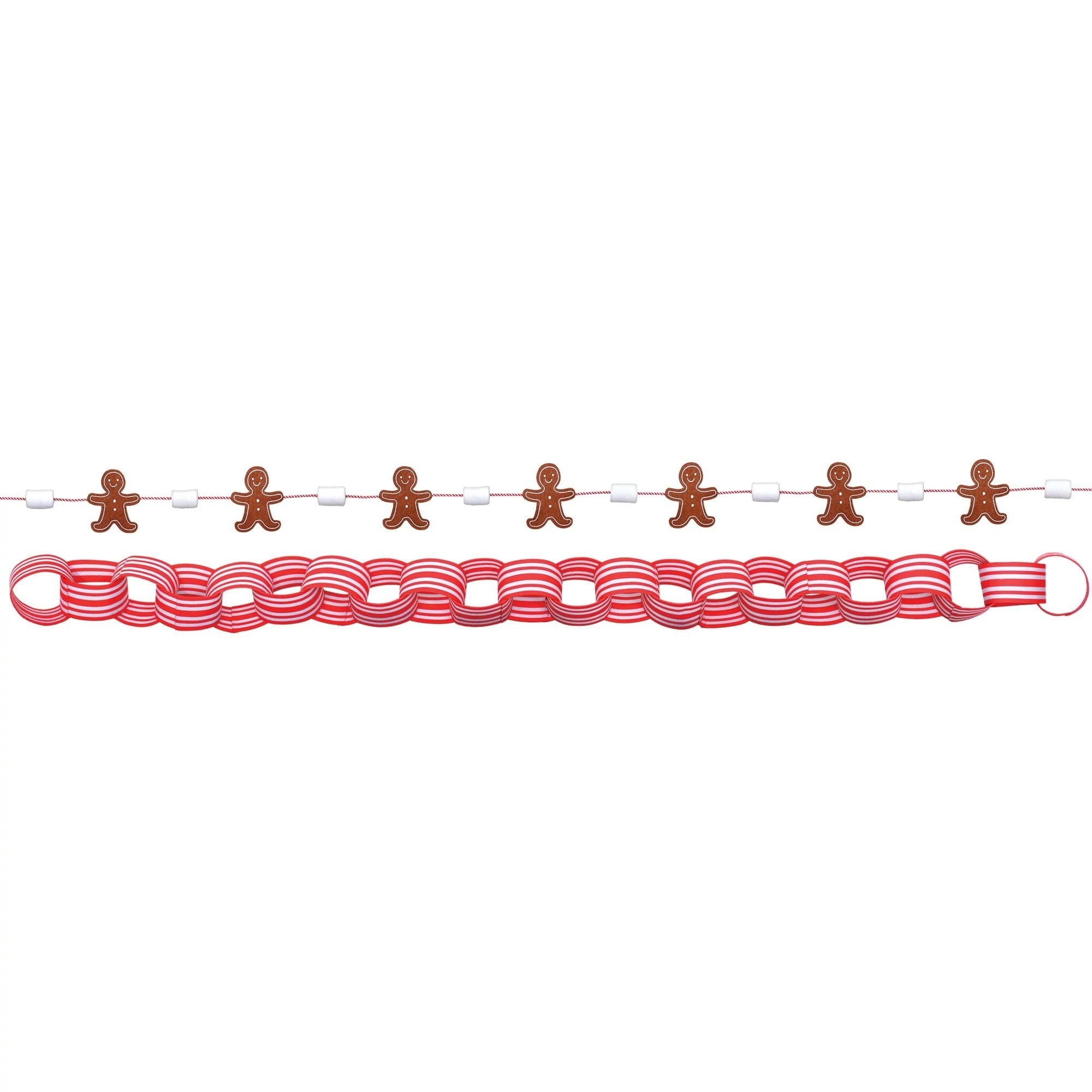 Holiday Gingerbread Garland 2 - Piece Set - Stesha Party