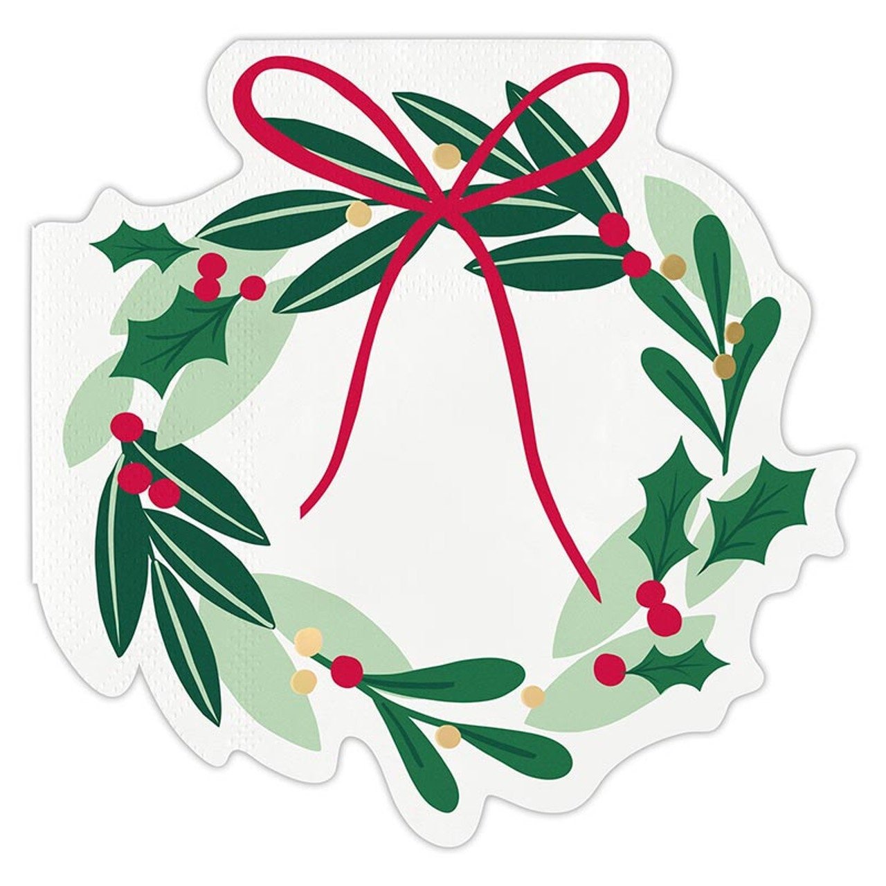 Holiday Wreath Party Napkins - Stesha Party