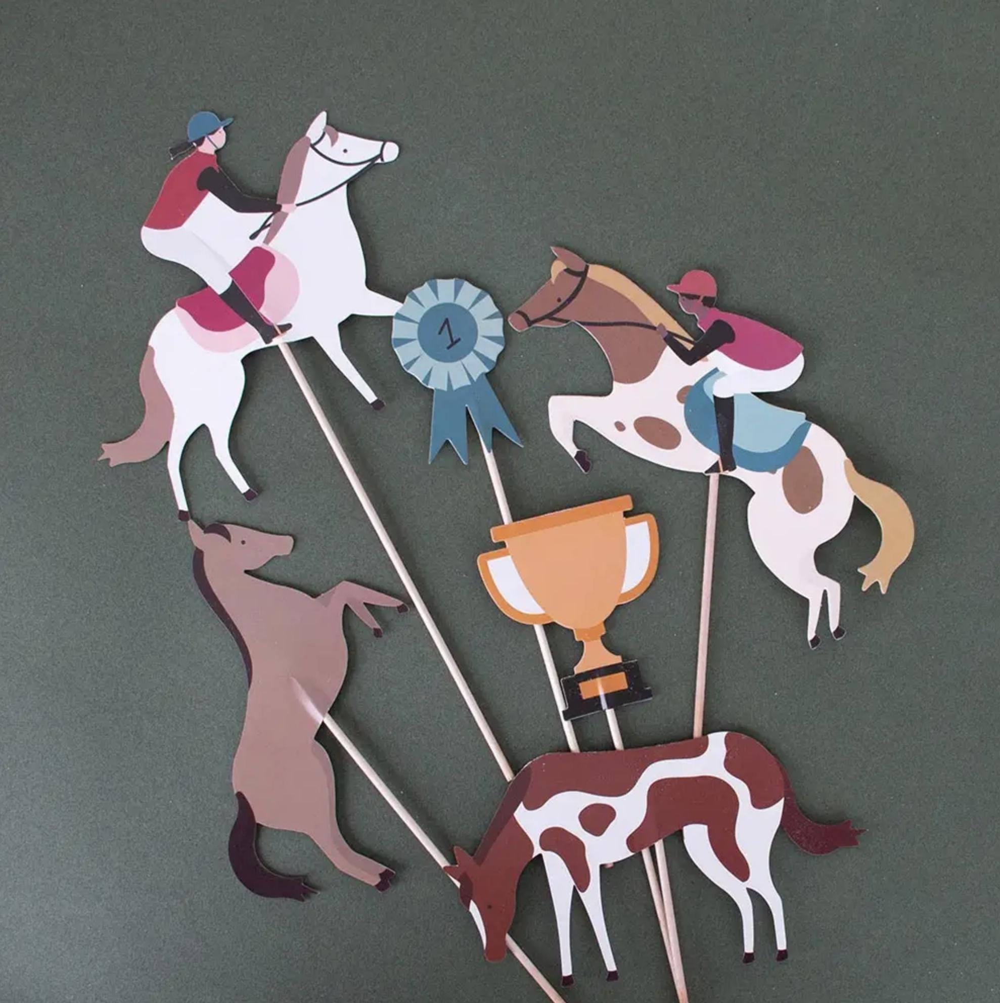 Horse Party Cake Toppers - Stesha Party