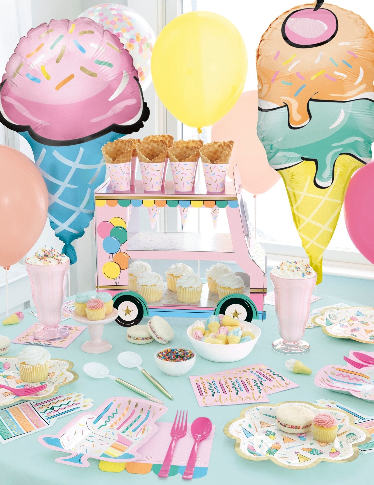 Ice Cream Party Paper Plates - Stesha Party