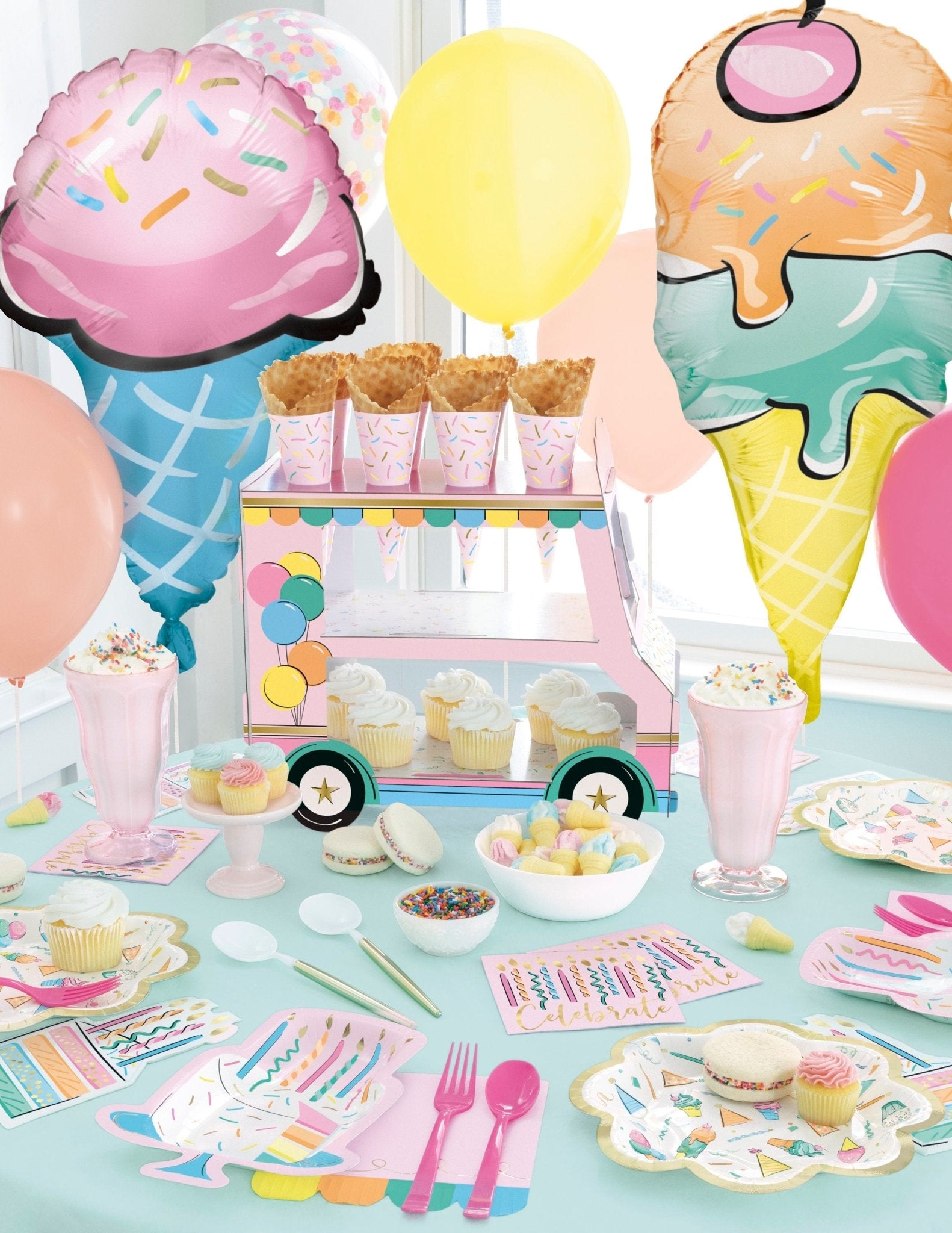 Ice Cream Truck Centerpiece - Stesha Party