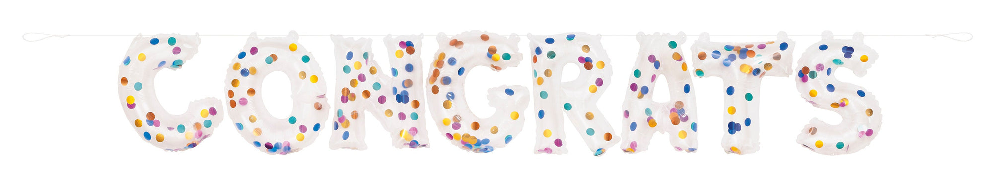 "Congrats" Confetti Balloon Banner - Stesha Party