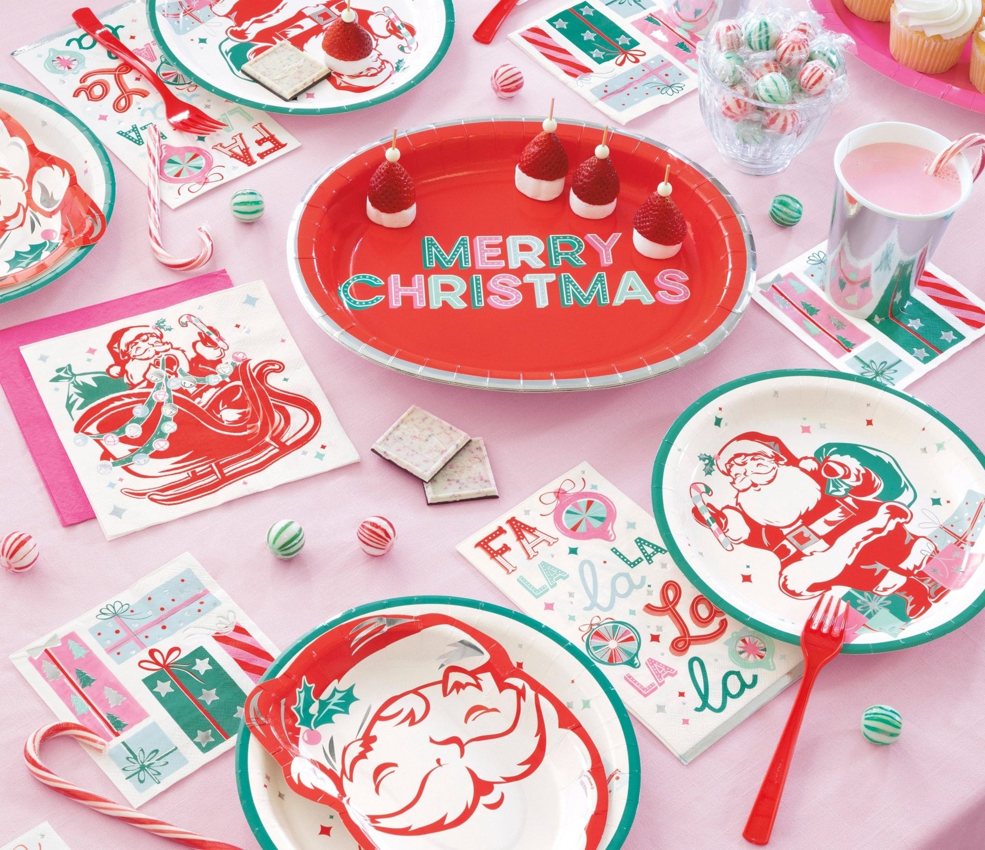 Jolly Santa Party Plates - Stesha Party