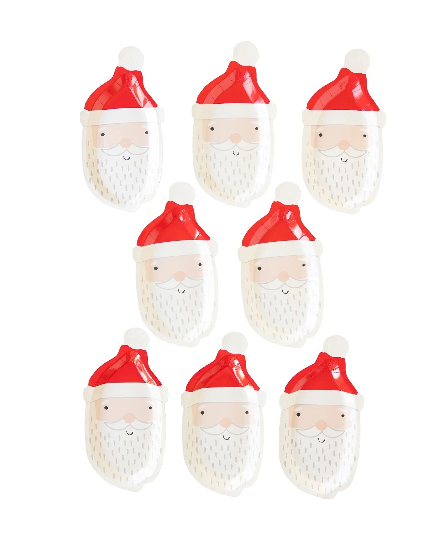 Jolly Santa Shaped Plates - Stesha Party