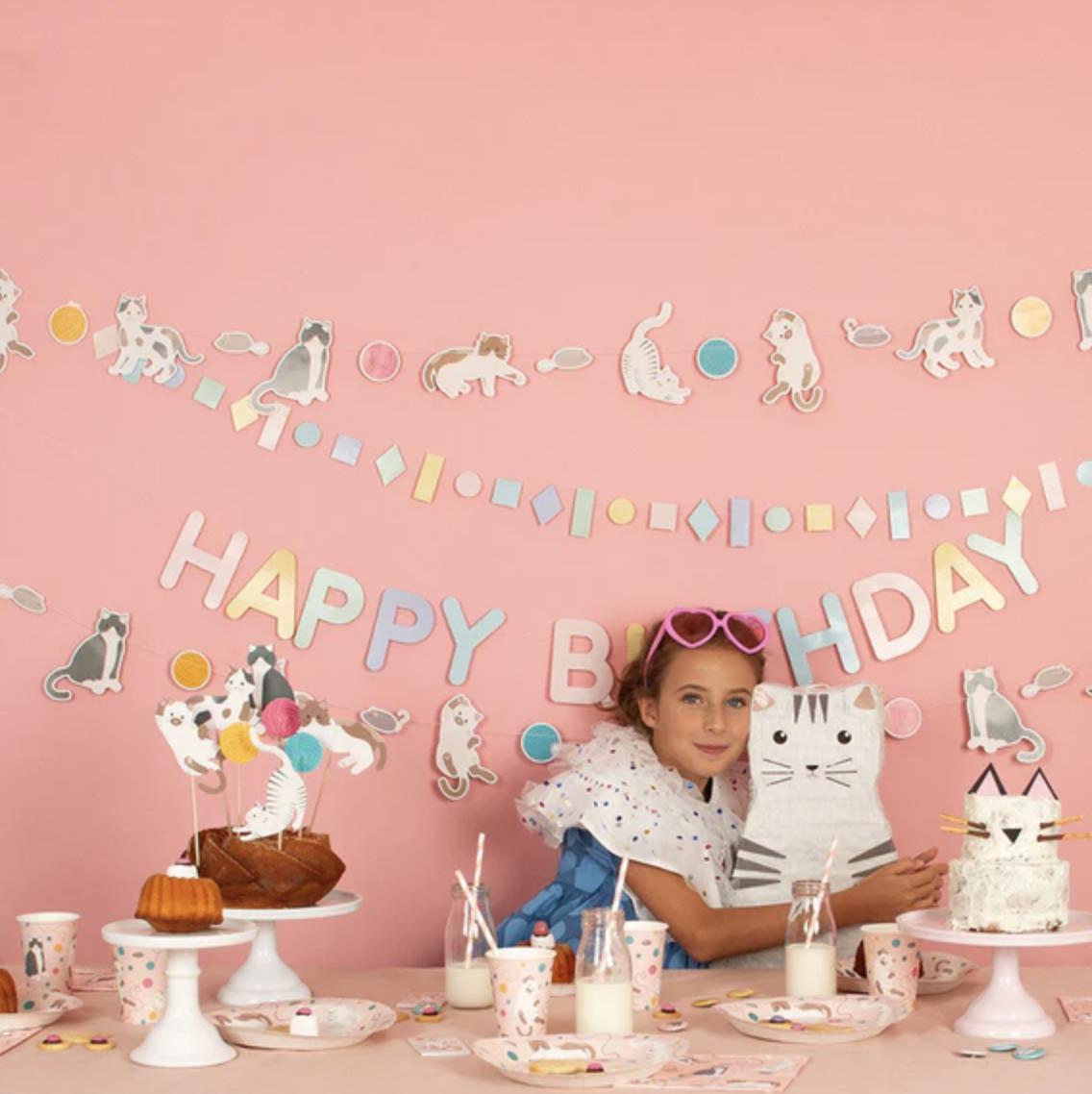Kitty Cat Party Banner - Stesha Party
