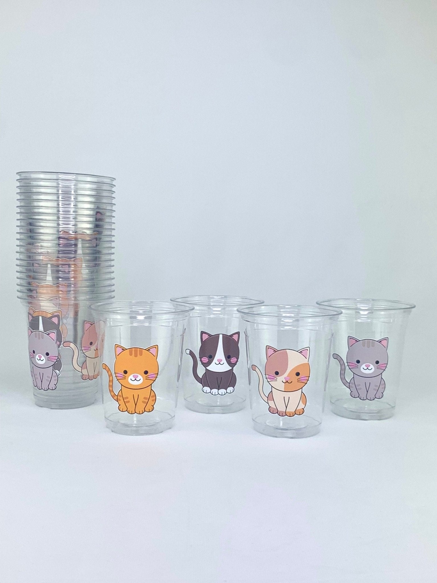 Kitty Cat Plastic Cups 24ct - Stesha Party