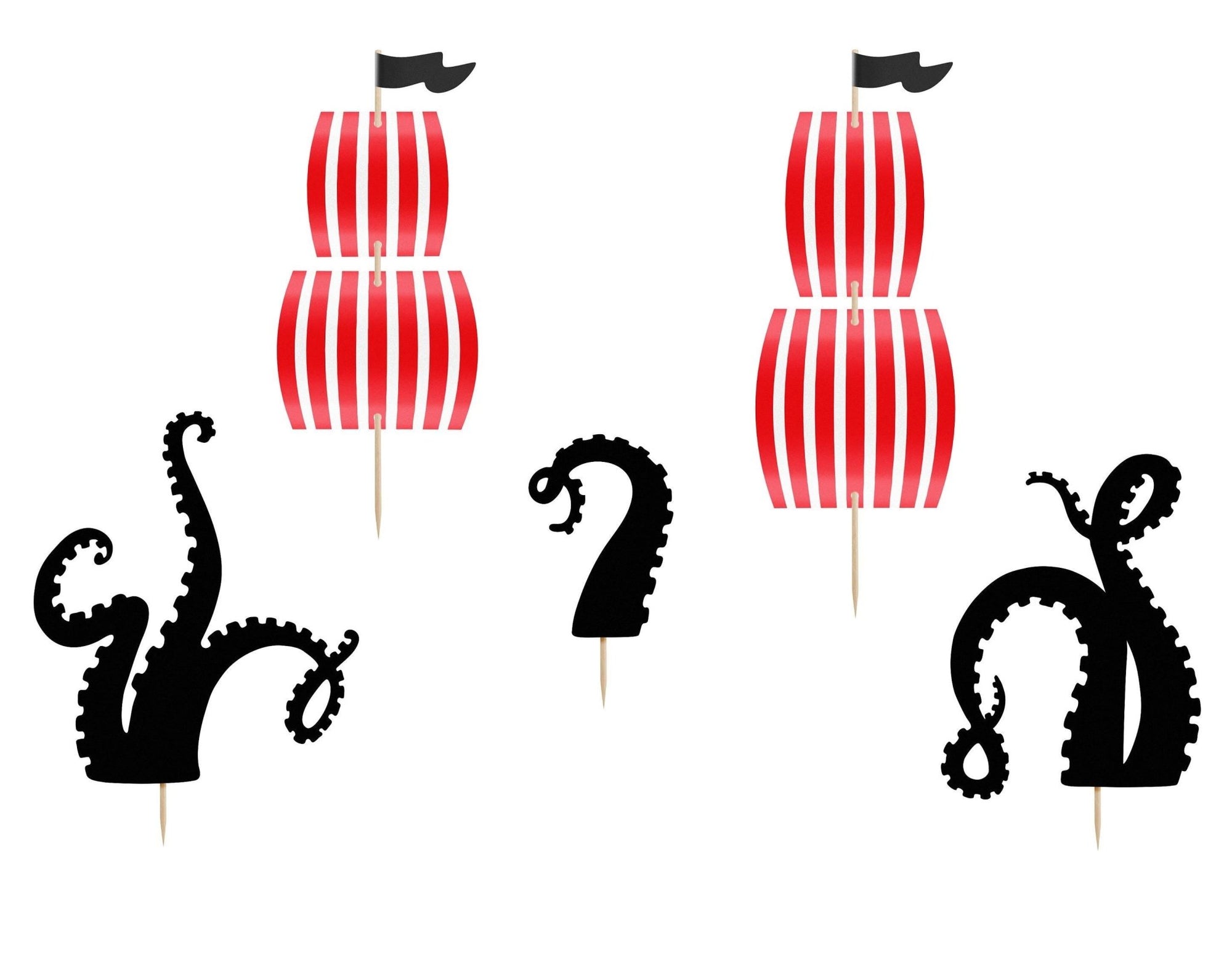 Kraken Party Cake Toppers - Stesha Party