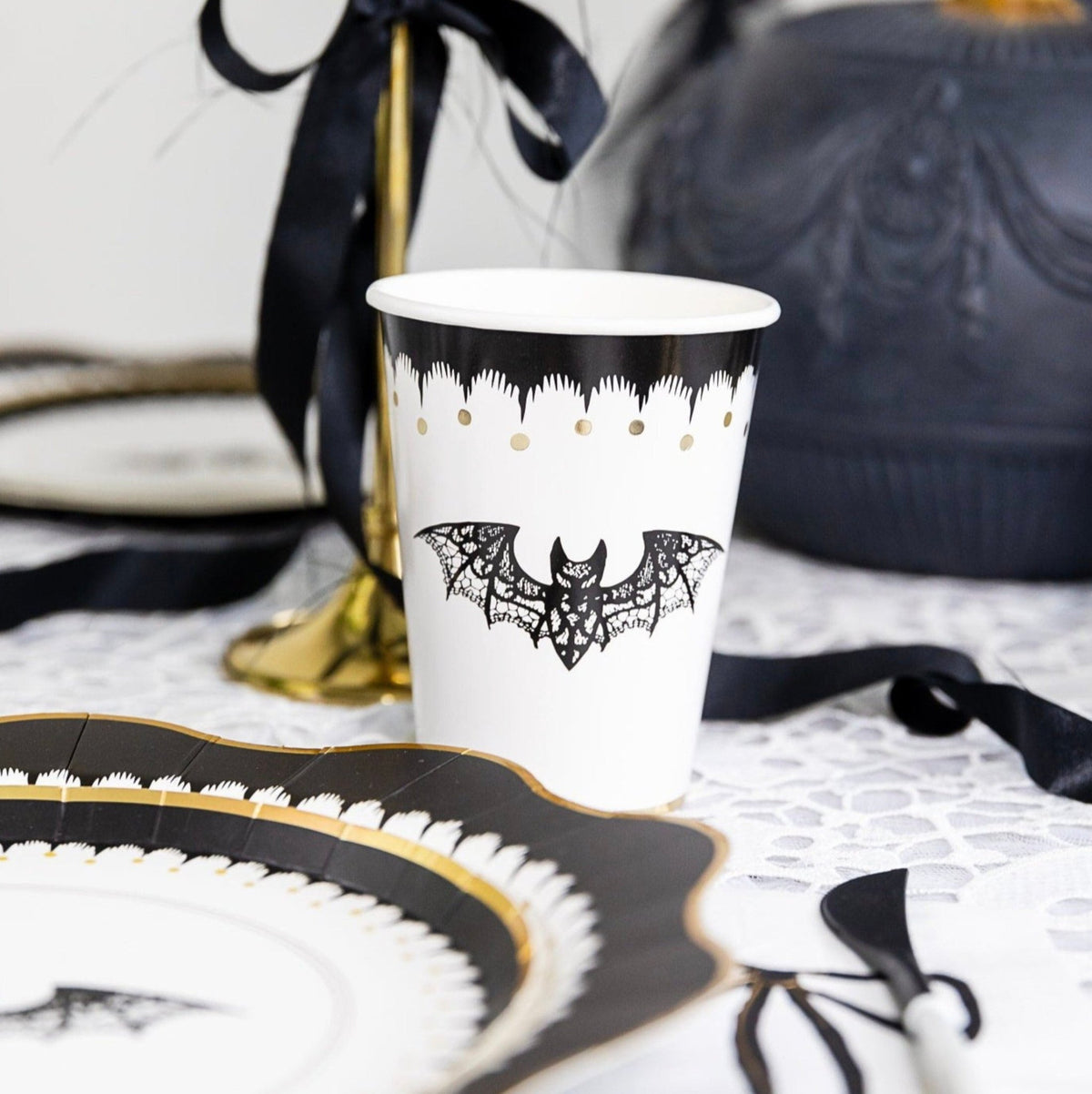 Lacy Bat Cups - Stesha Party