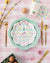 Large Mint Green Floral Paper Dinner Plates 8ct - Stesha Party