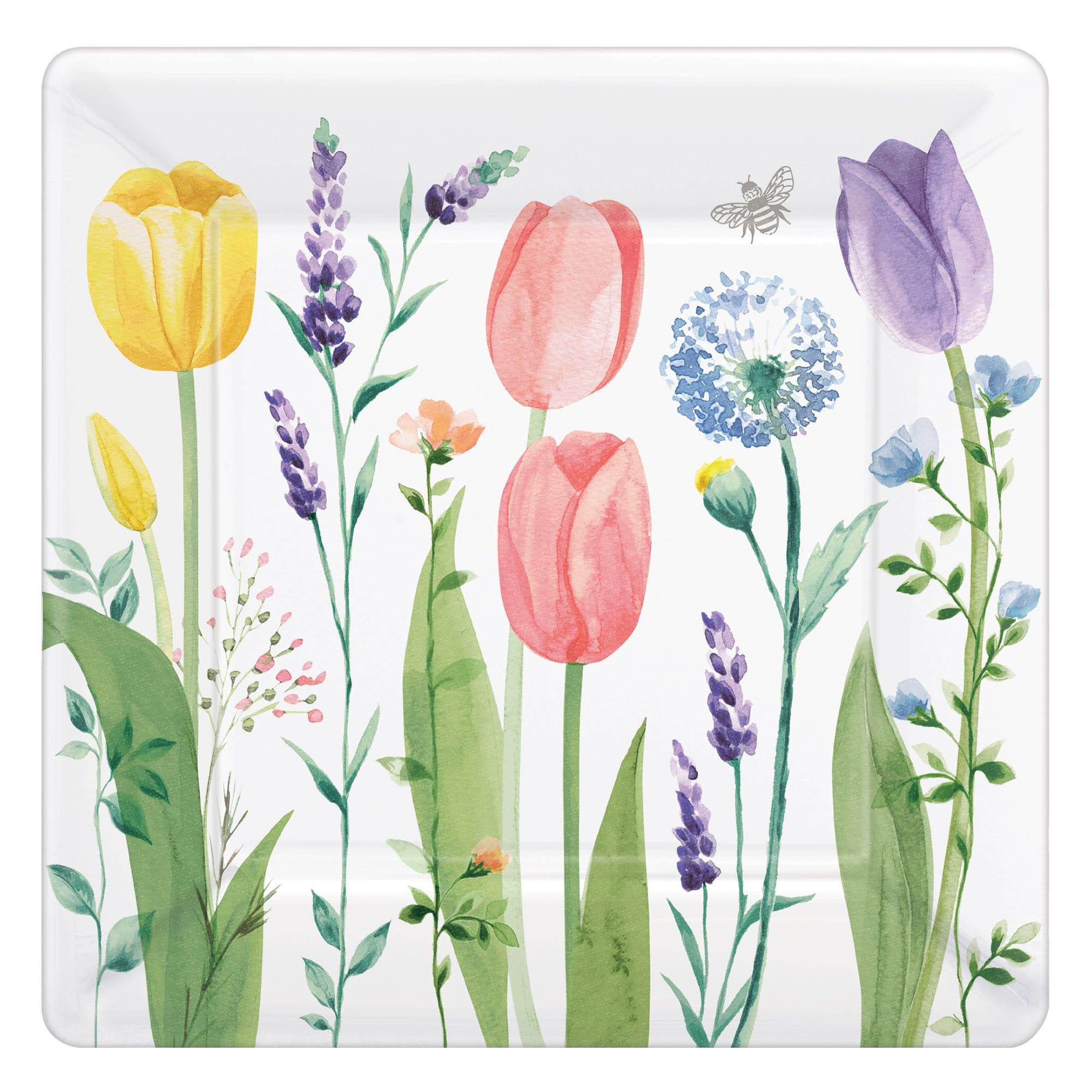 Large Tulip Paper Plates - Stesha Party