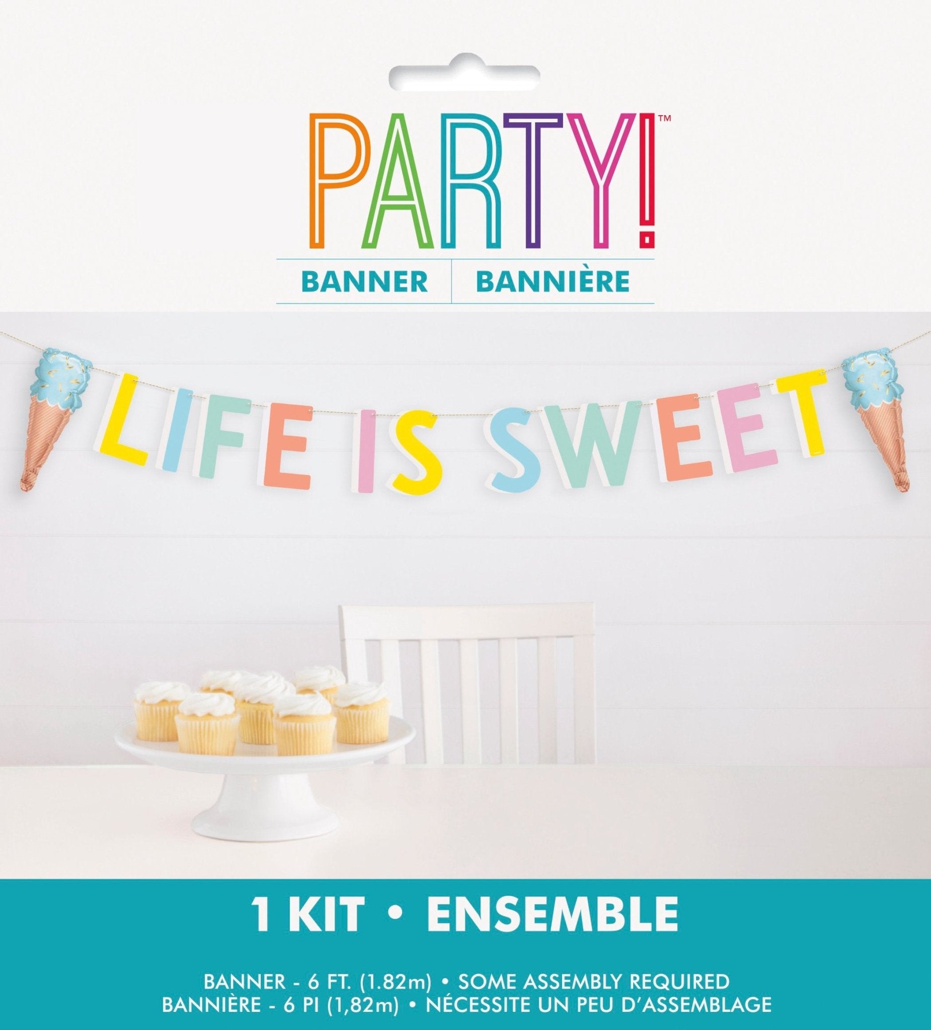 Life is Sweet Ice Cream Banner - Stesha Party