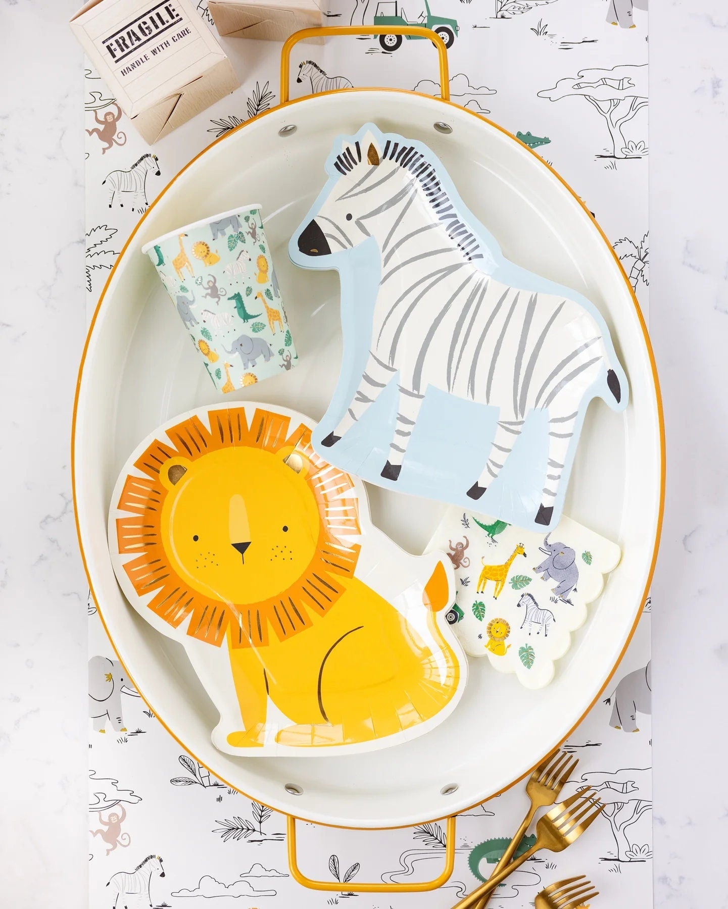 Lion Animal Plates 8ct - Stesha Party