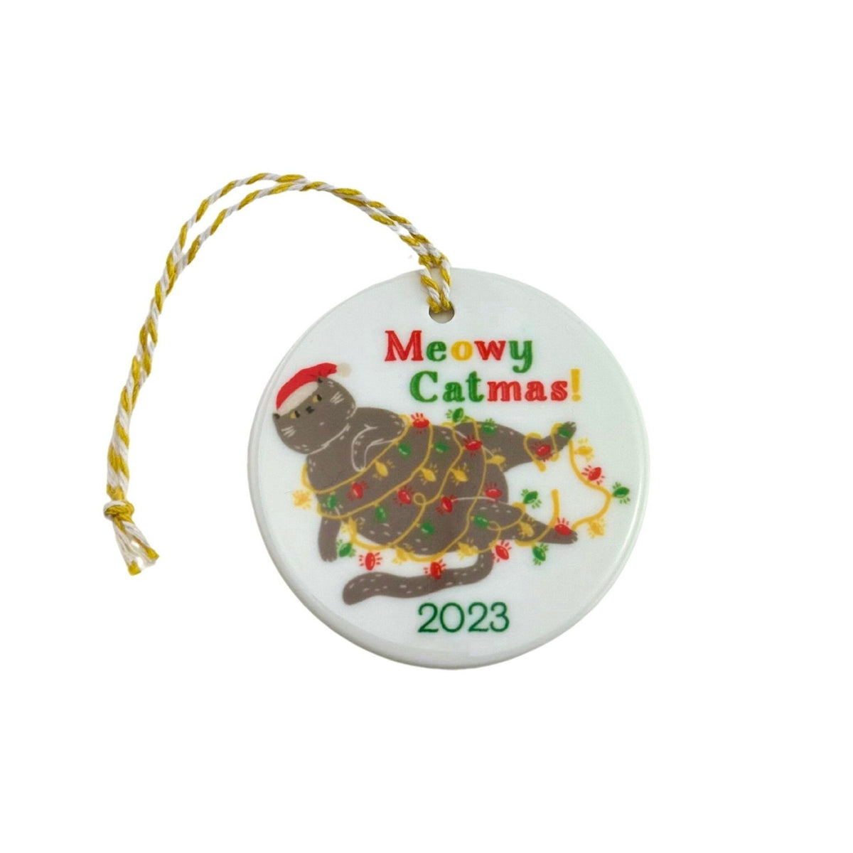 Meowy Christmas Cat Ornament - Stesha Party