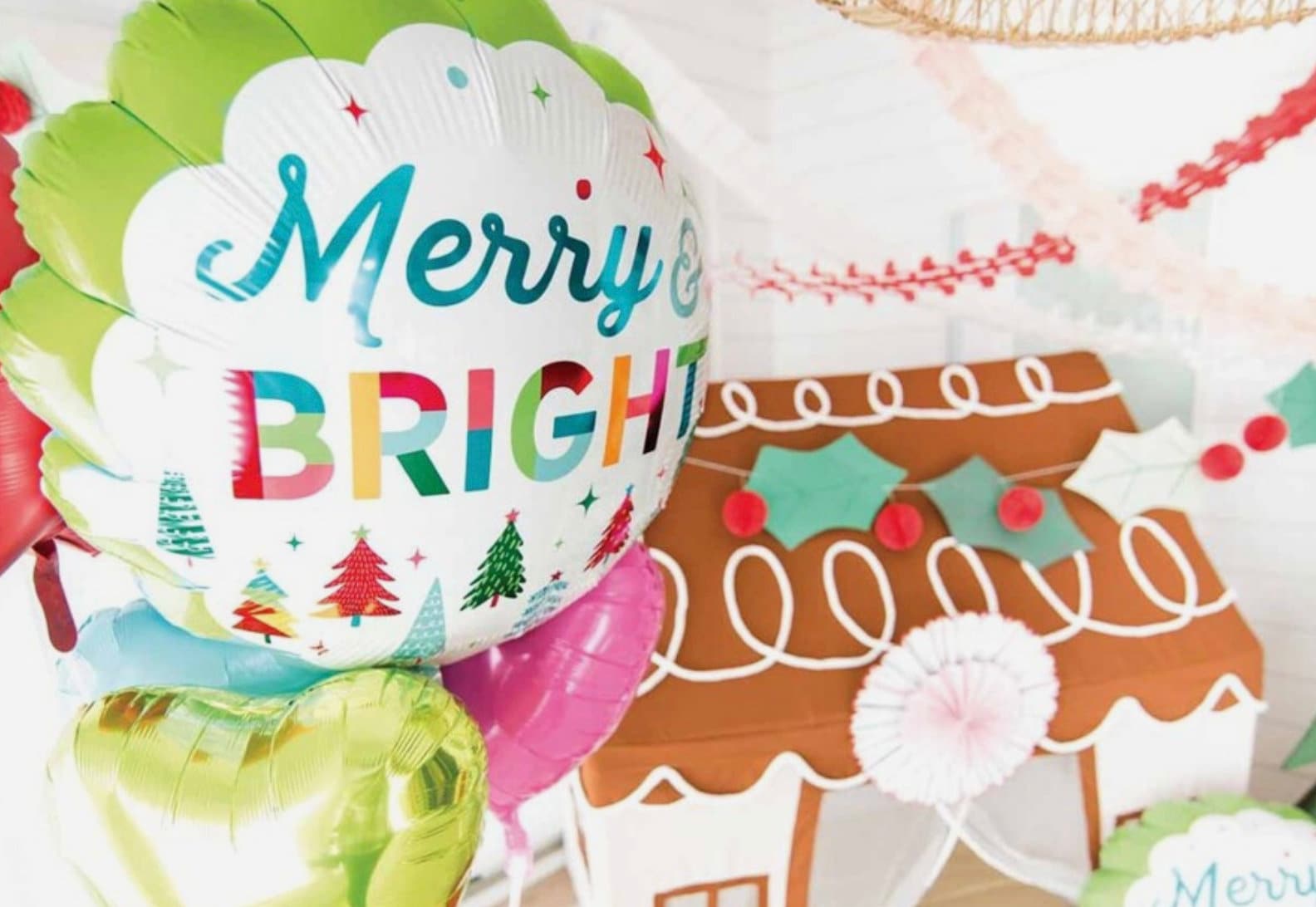 Merry & Bright Christmas Balloon - Stesha Party