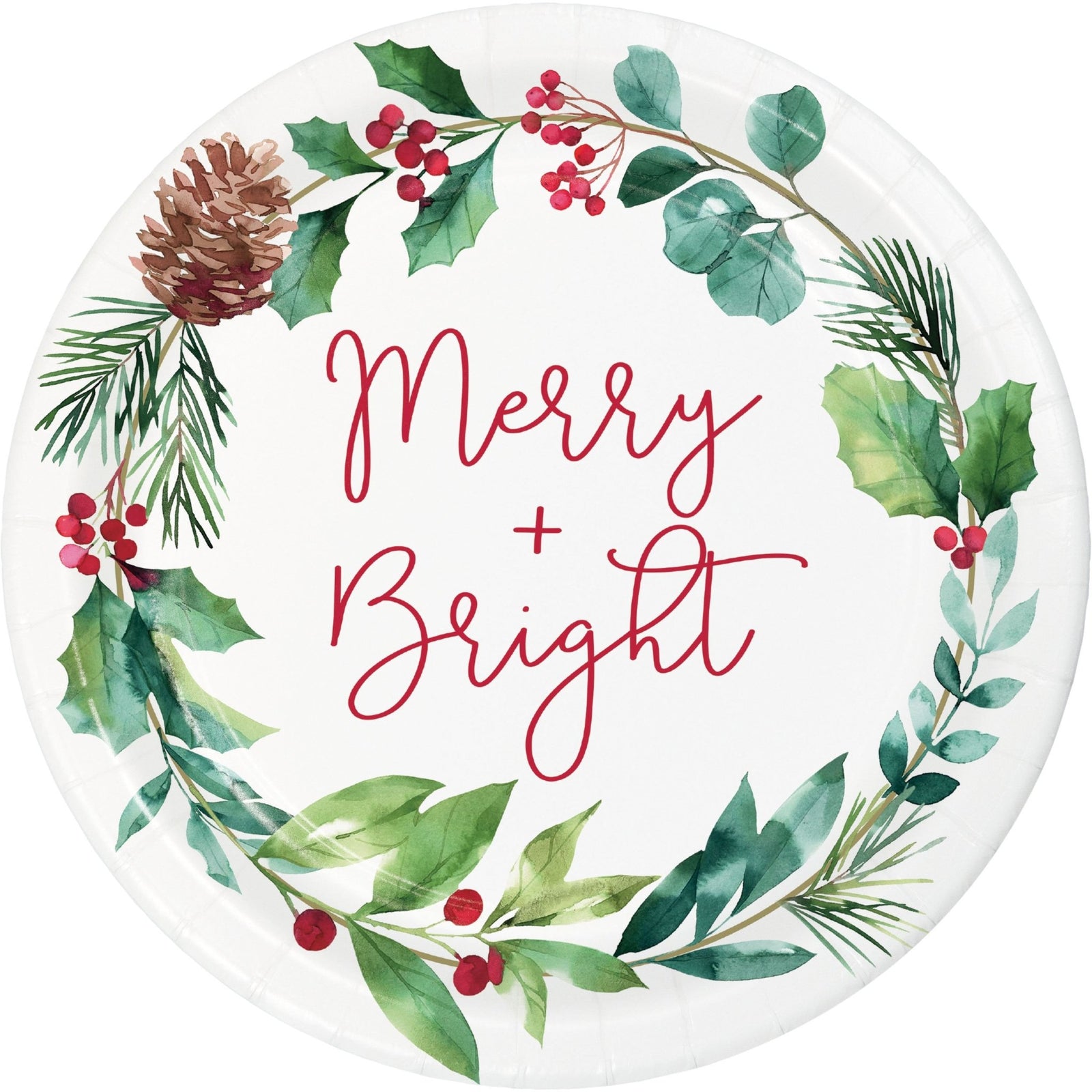 Merry + Bright Holiday Plates Plates - Stesha Party