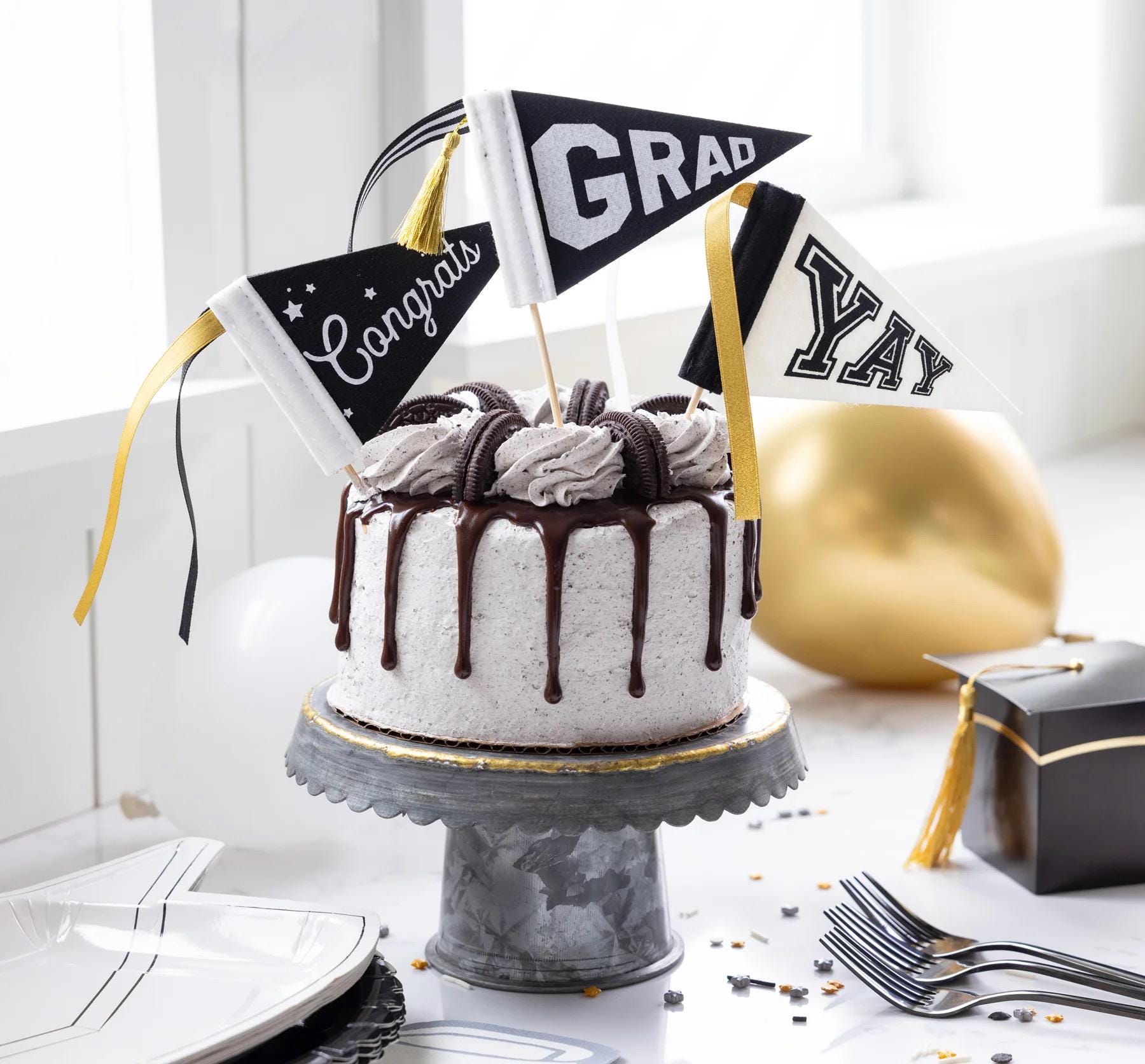 Mini Graduation Felt Pennant Set 3ct - Stesha Party