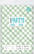 Mint Green Gingham Felt - Lined Plastic Table Cover 54" x 84" - Stesha Party