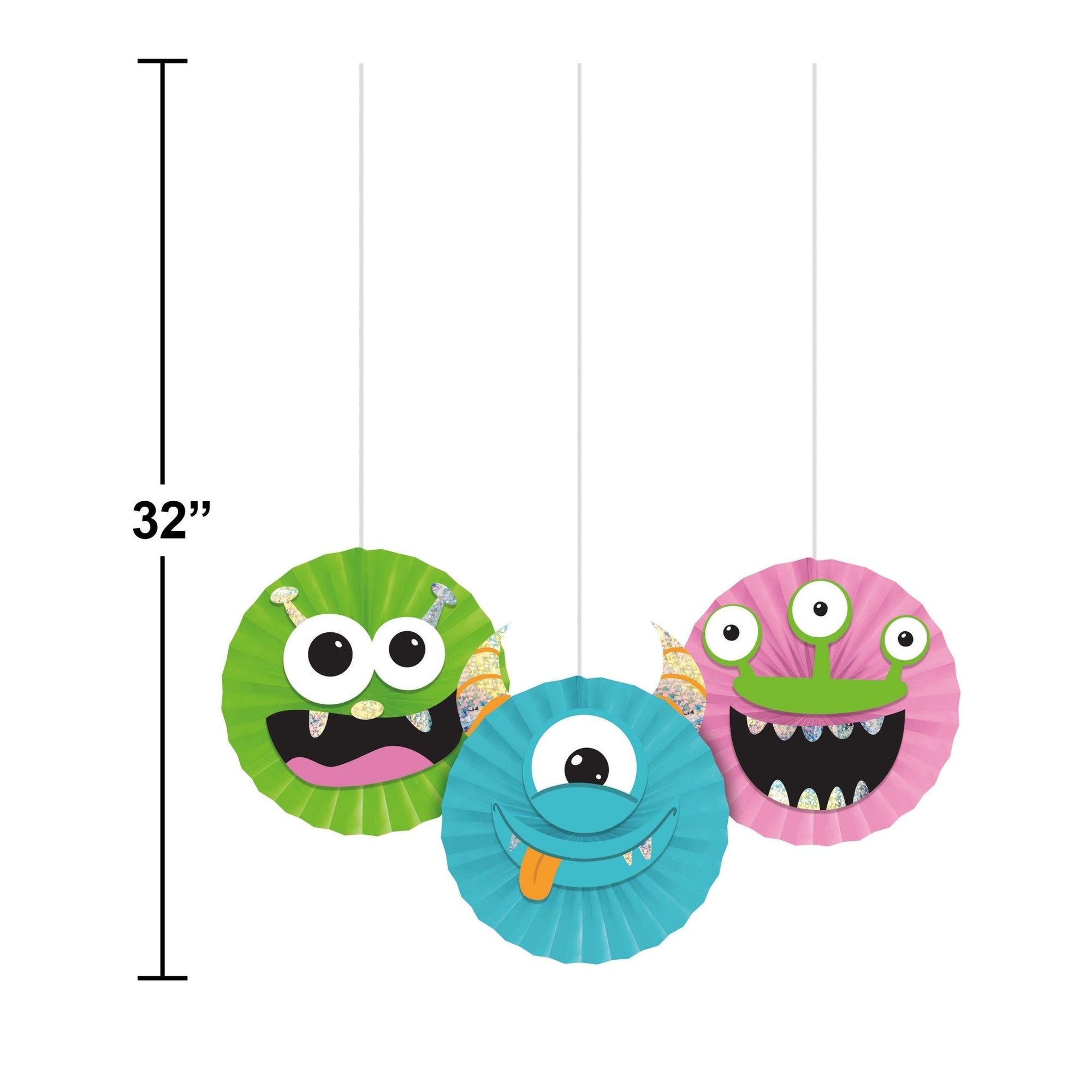 Monster Hanging Decorations - Stesha Party