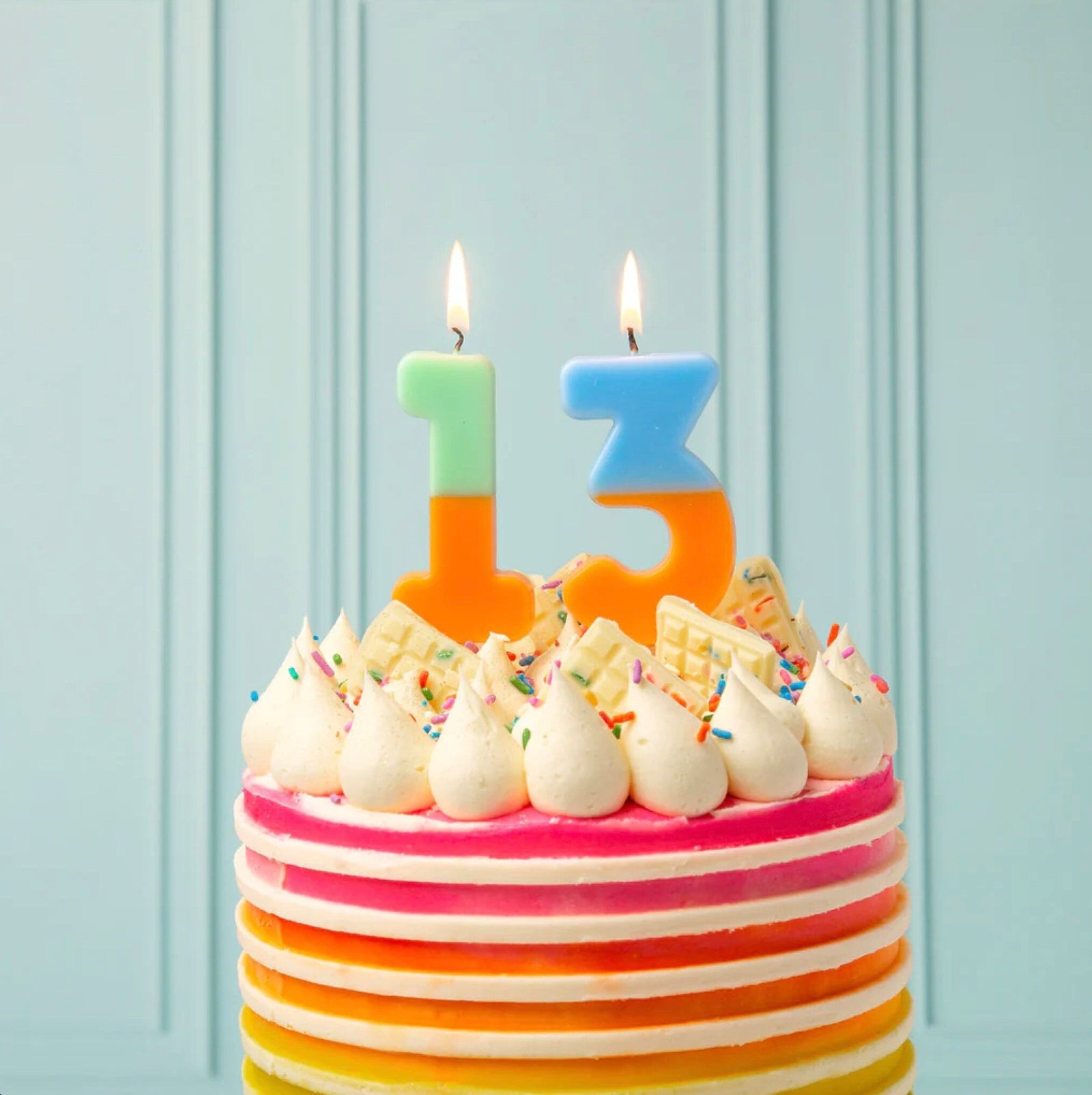 Multicolored Number Candles - Stesha Party