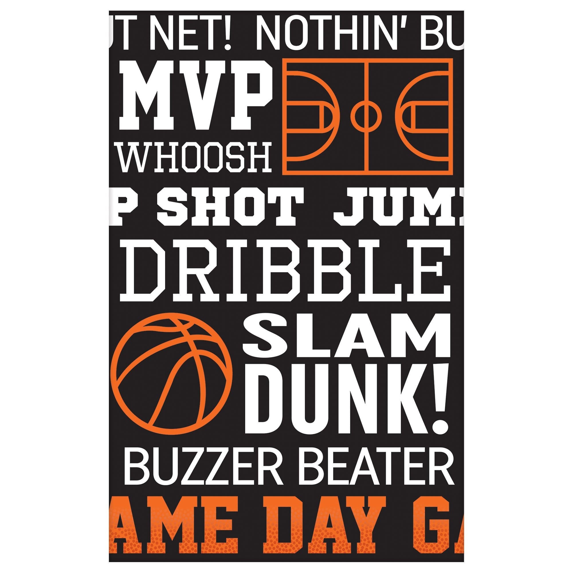 MVP Basketball Party Tablecloth - Stesha Party