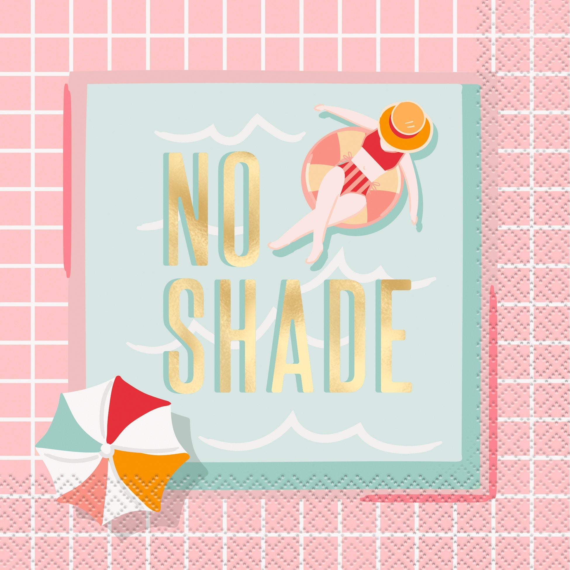 No Shade Pool Birthday Napkins - Stesha Party