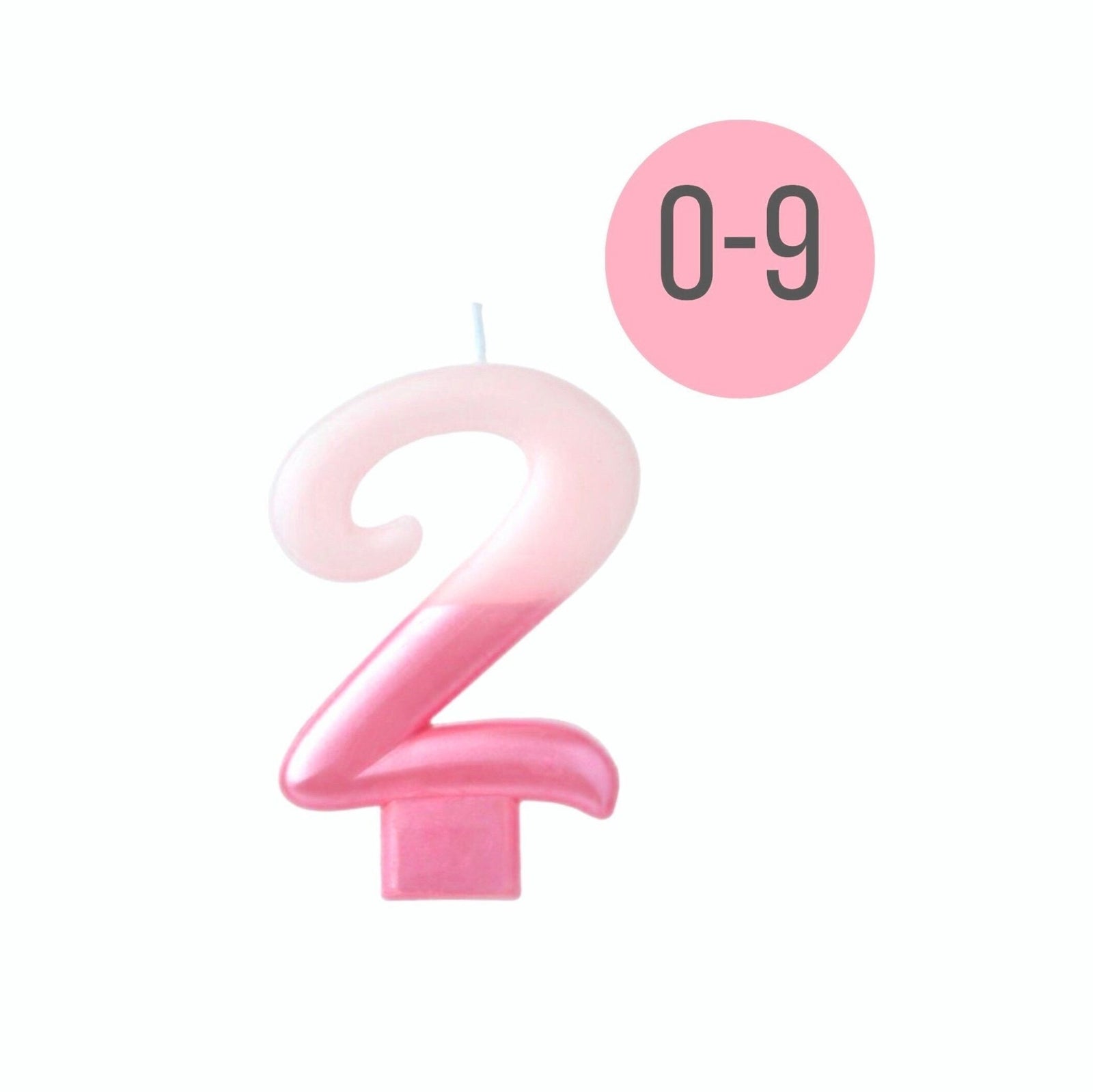 Ombré Pink Number Candles - Stesha Party