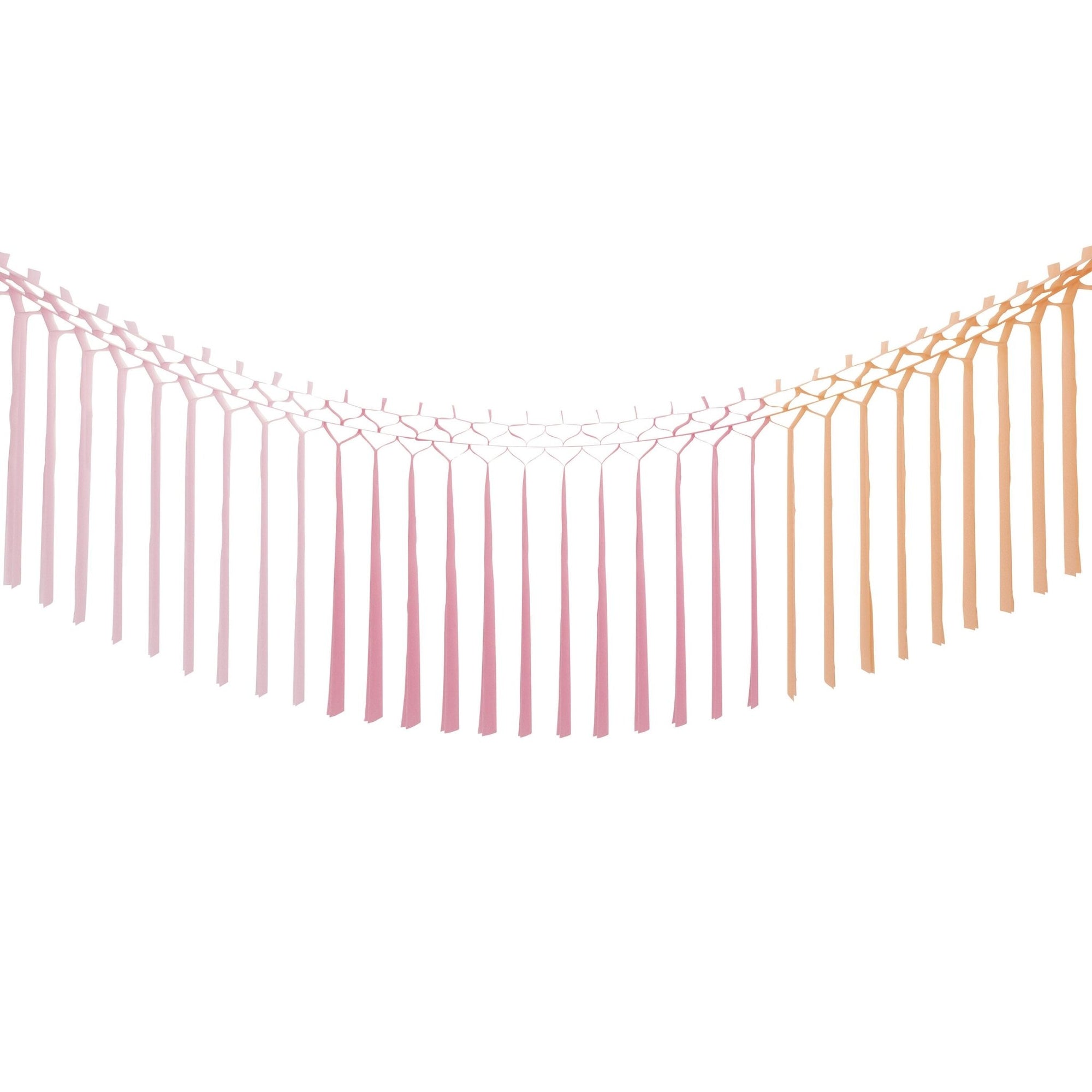 Ombre Pink & Peach Tissue Garland - Stesha Party