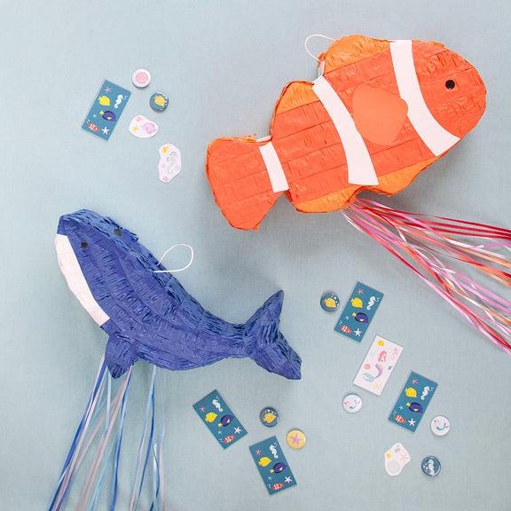 Orange Clown Fish Birthday Party Pinata - Stesha Party