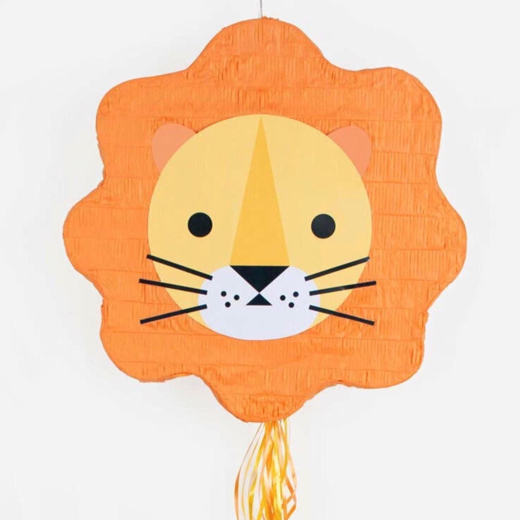 Orange Lion Birthday Party Pinata - Stesha Party