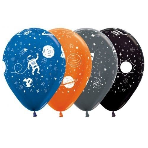 Outer Space Party Latex Balloons 5ct - Stesha Party