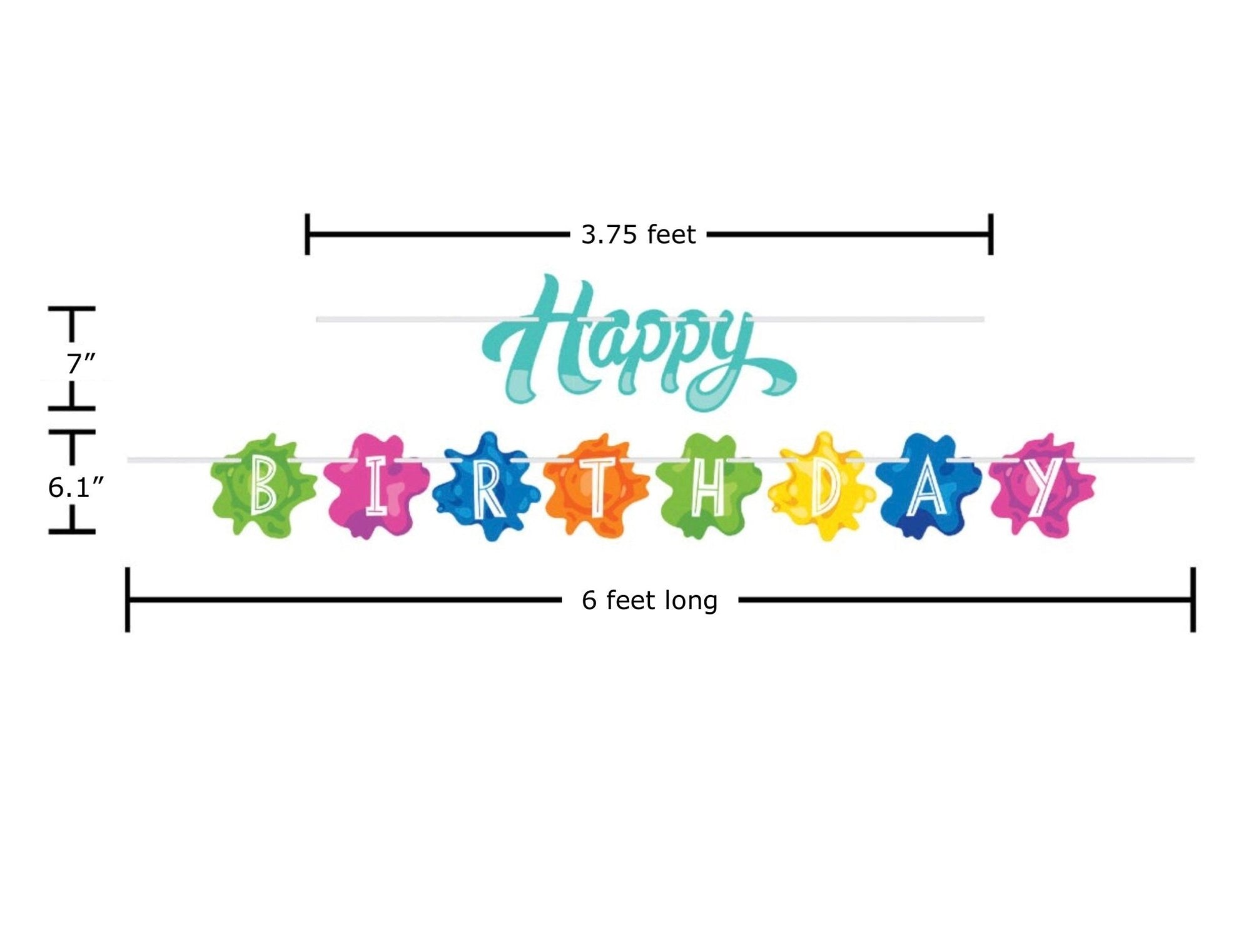 Paint Birthday Banner - Stesha Party