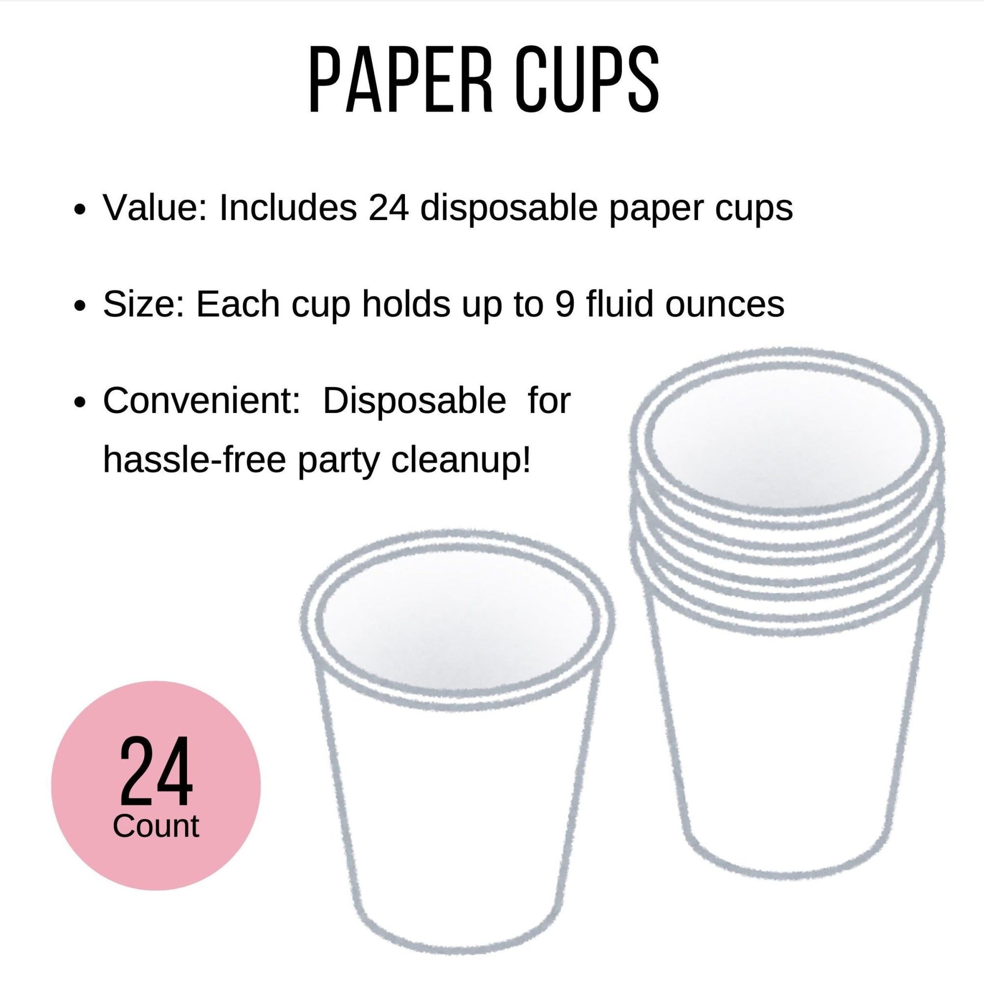Paint Party Cups 24ct - Stesha Party