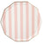 Pale Pink Striped Plates - Stesha Party