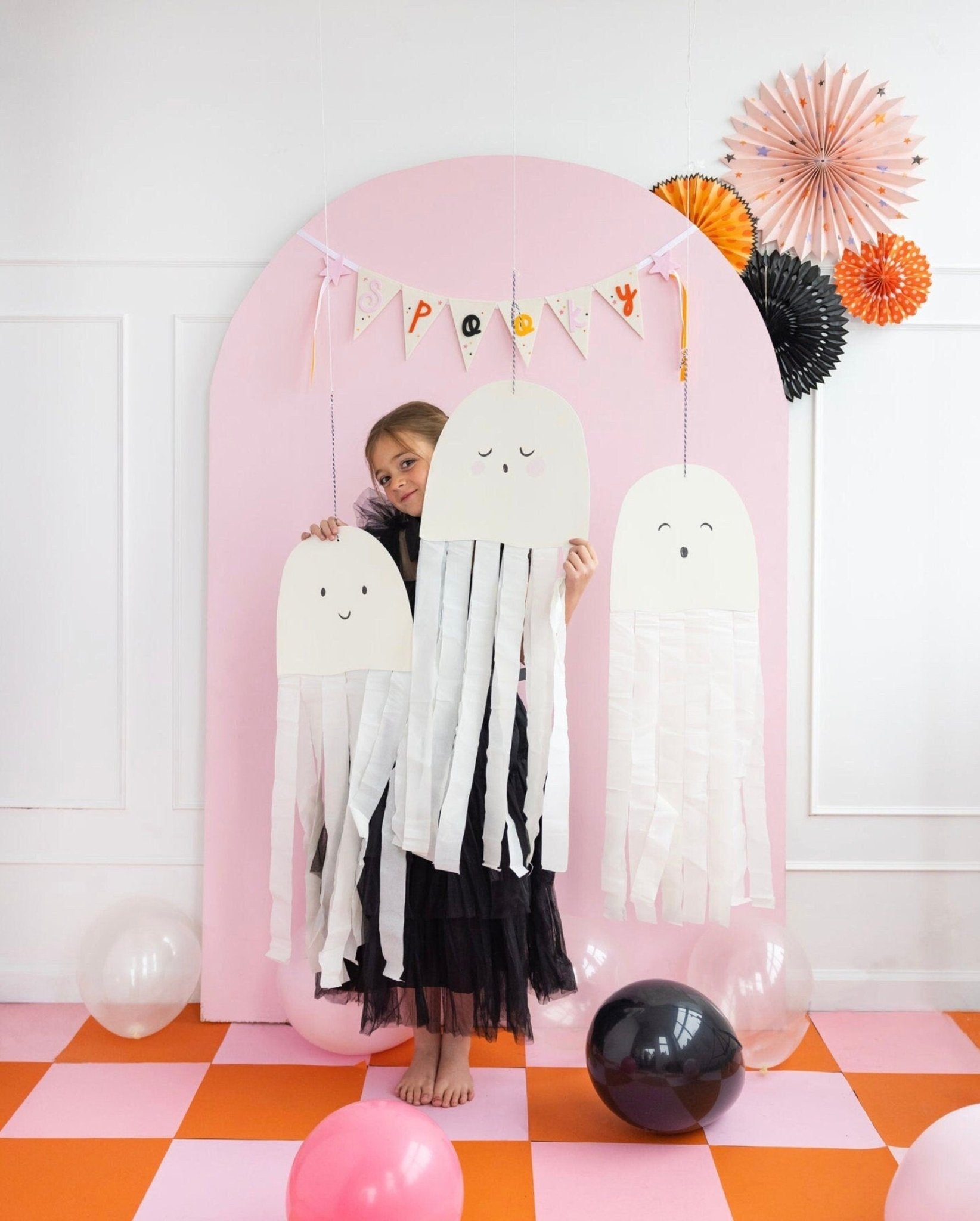 Paper Ghost Hanging Party Decorations - Stesha Party