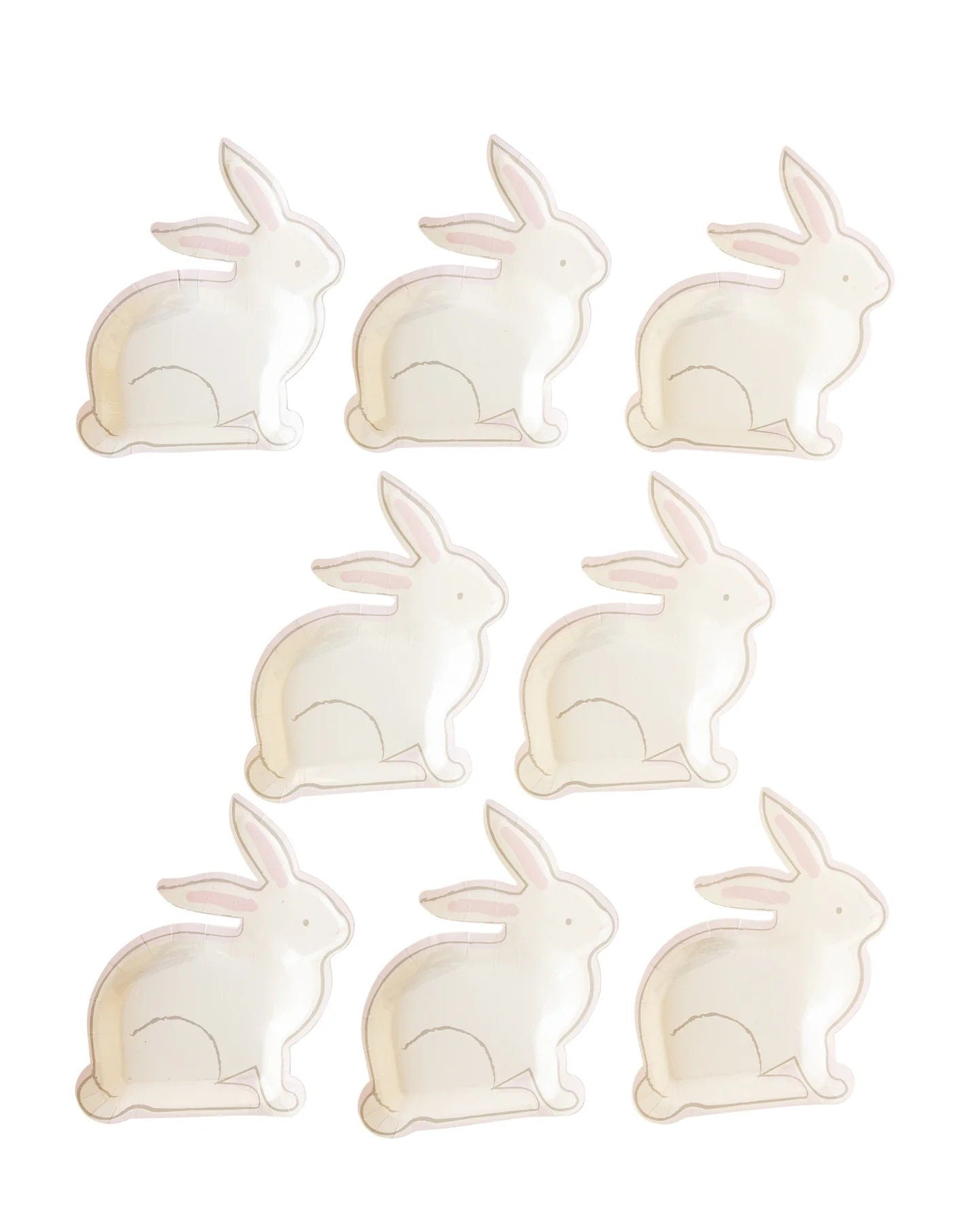 Pastel Bunny Shaped Paper Plates - Stesha Party