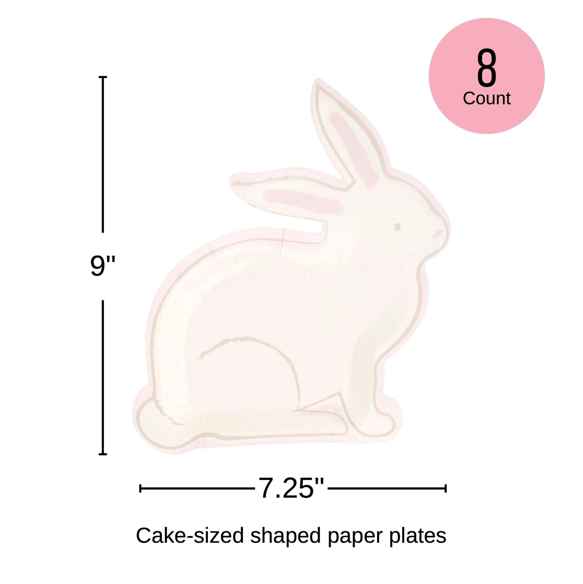 Pastel Bunny Shaped Paper Plates - Stesha Party