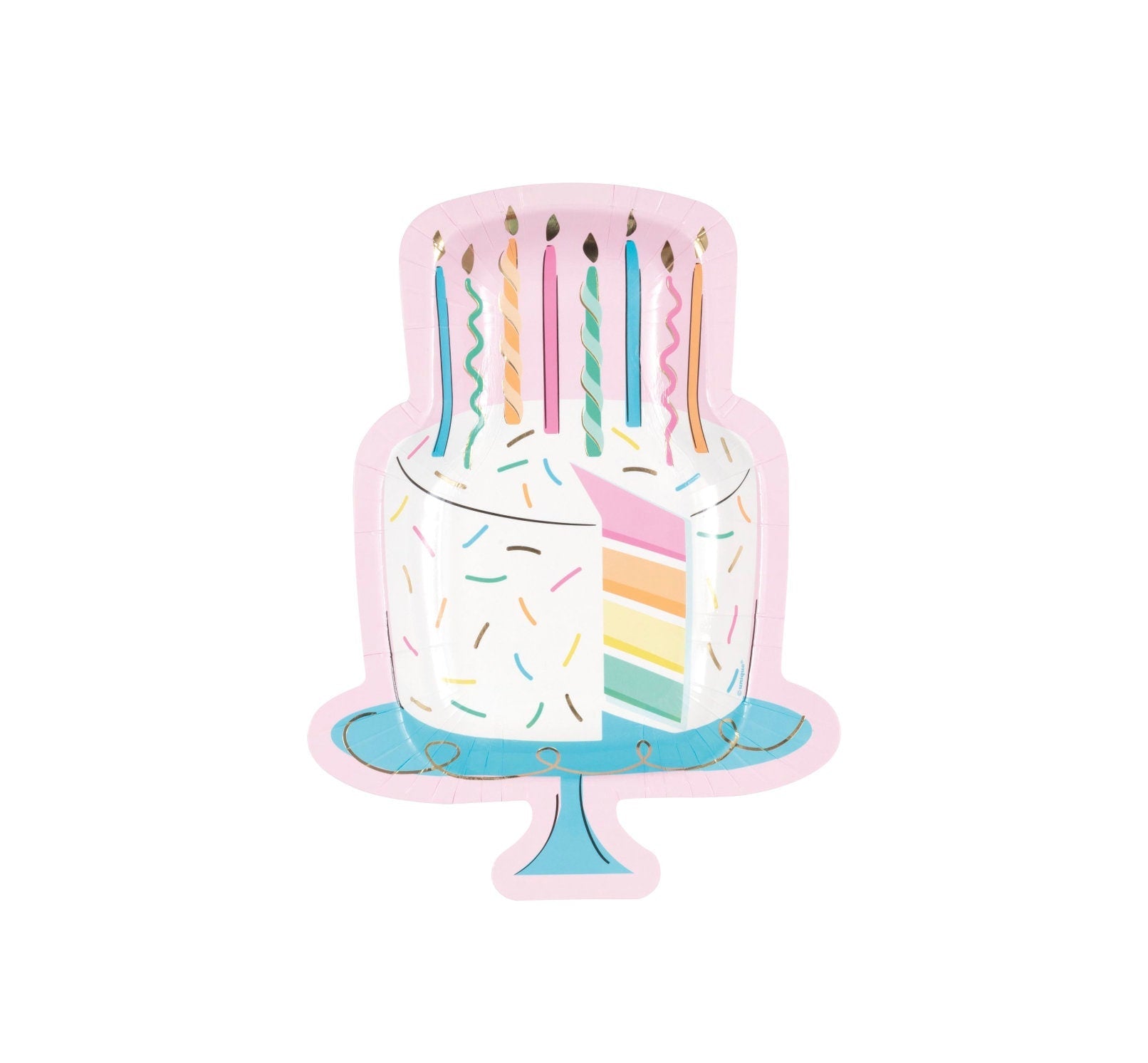 Pastel Cake Party Plates - Stesha Party