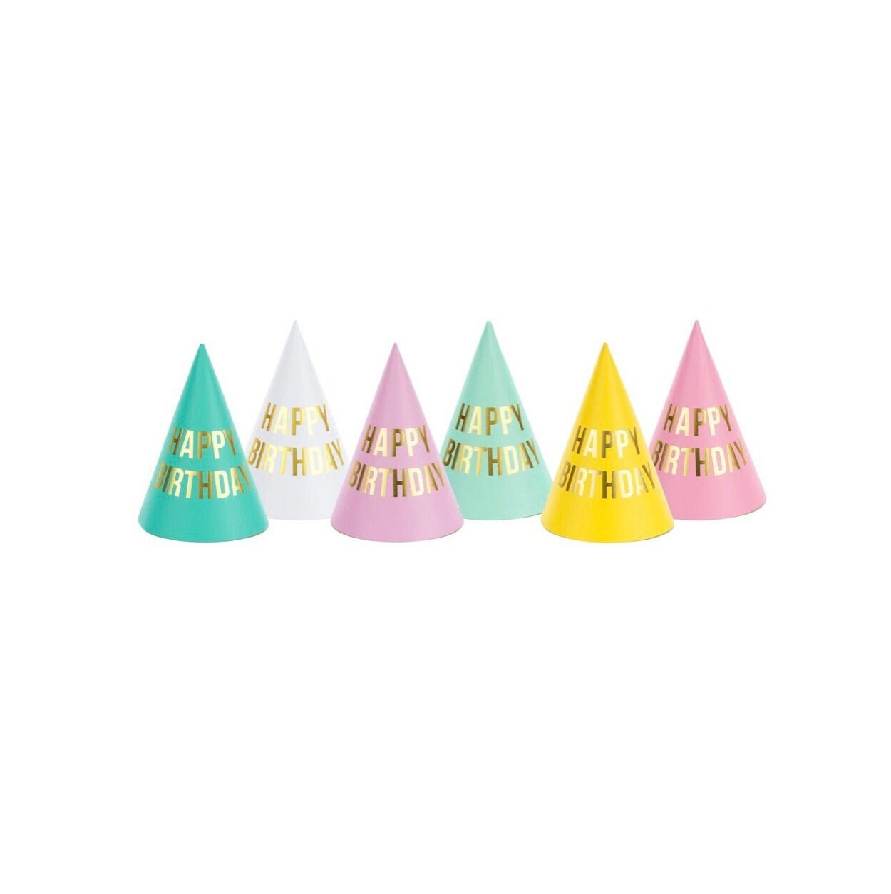 Pastel & Gold Party Hats - Stesha Party