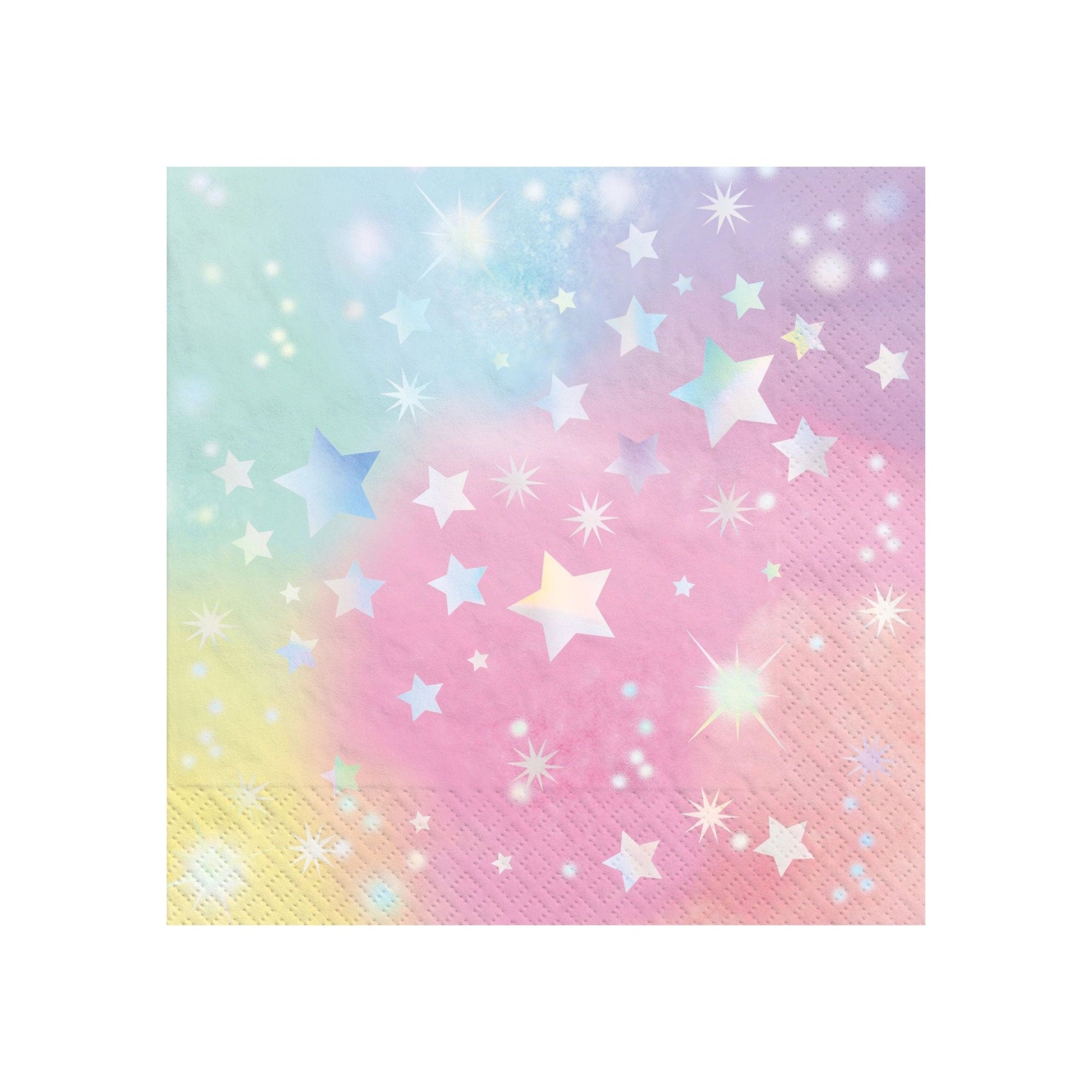 Pastel Iridescent Star Napkins - Stesha Party