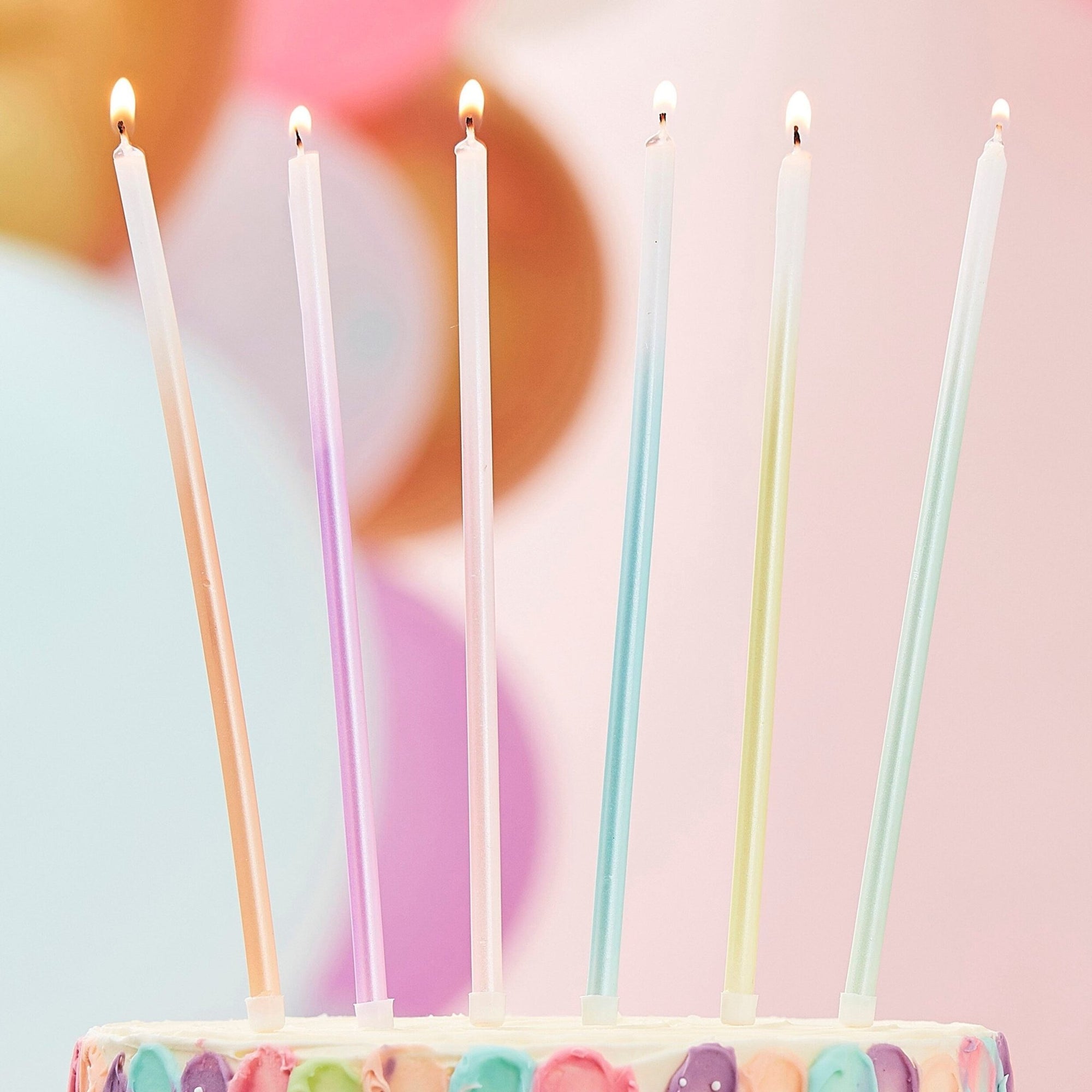 Pastel Party Candles - Stesha Party