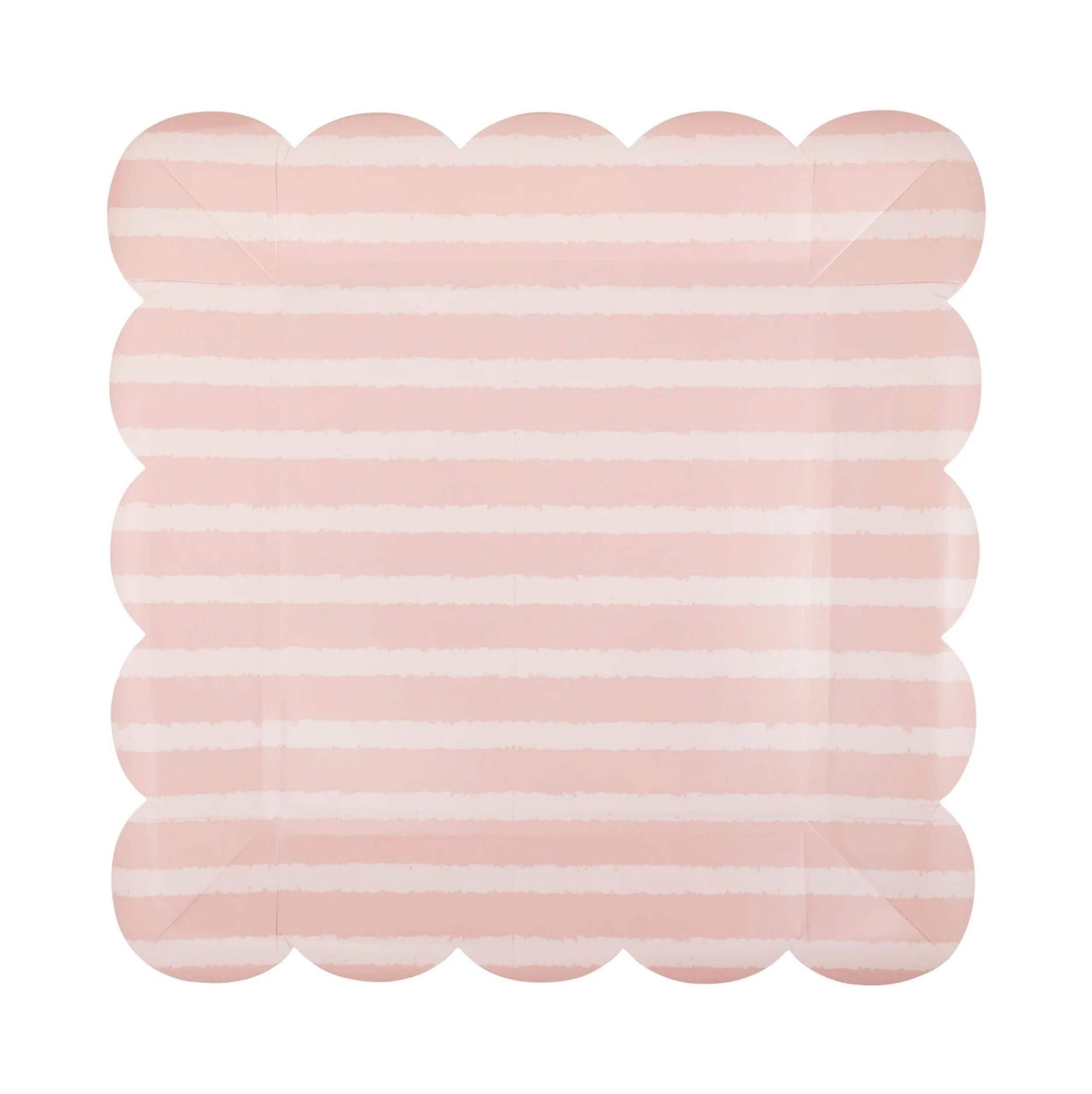 Pastel Pink Striped Plates - Stesha Party