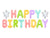 Pastel Rainbow Happy Birthday Balloon Banner - Stesha Party